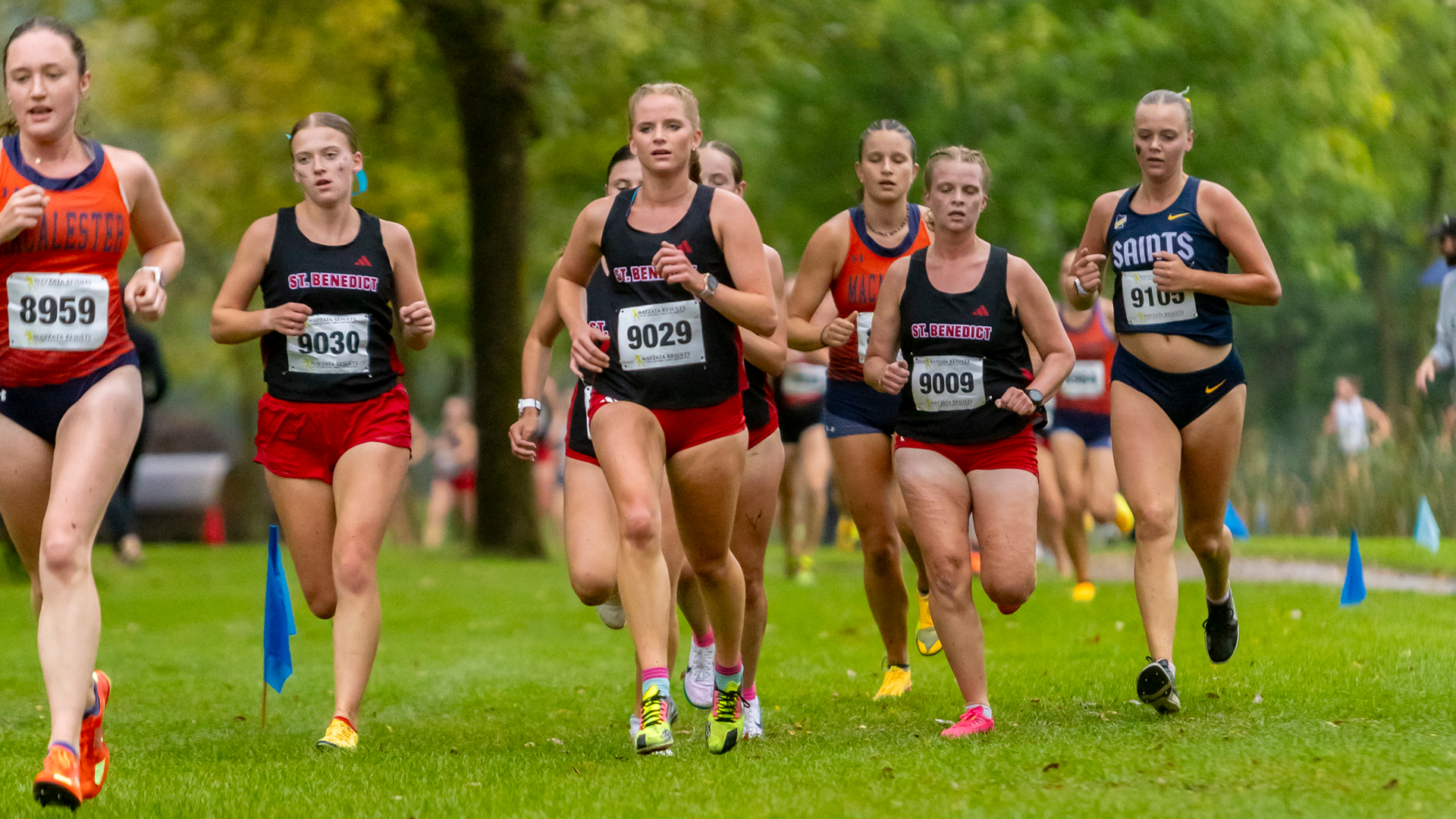 Witschen, Wolf, and Bufkin running at Toni St. Pierre Invitational Sept. 2026