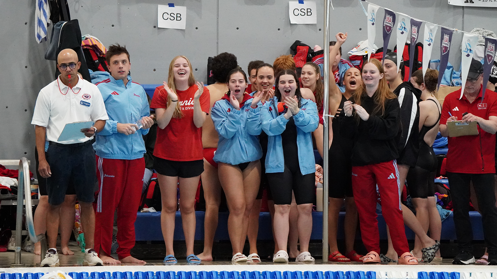 Bennies cheering during MIAC vs. WIAC meet