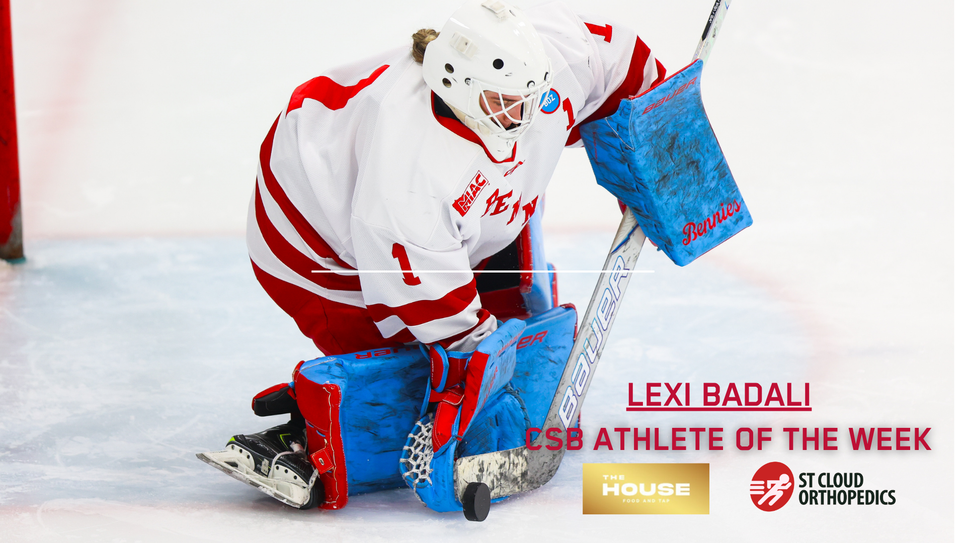 Lexi Badali - CSB Hockey - Named The House / St. Cloud Orthopedics CSB Athlete of the Week 2-9-2026