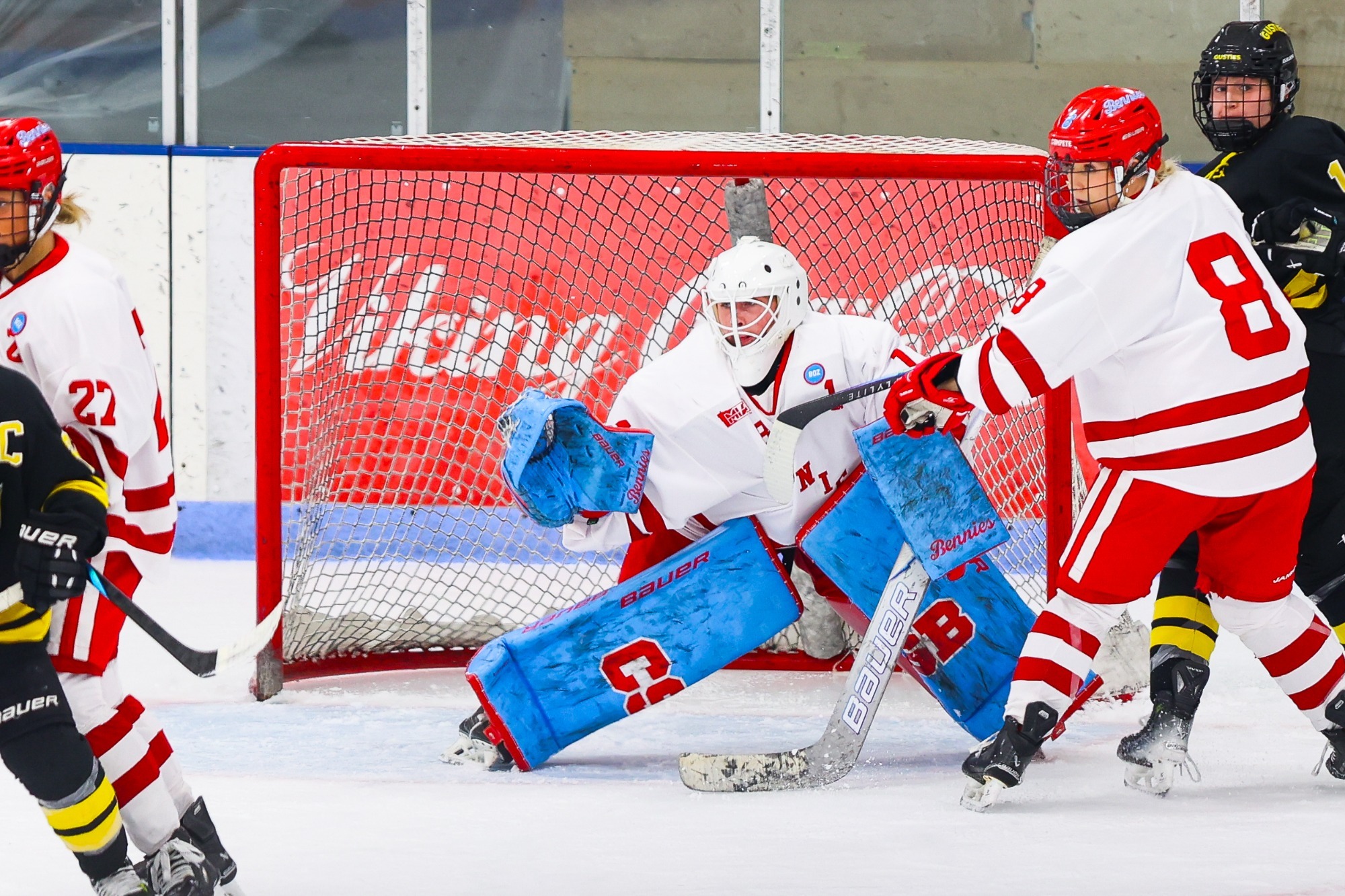 CSB Goalie Lexi Badali and Skylar Salscheider vs Gustavus Adolphus - 3-5-2026