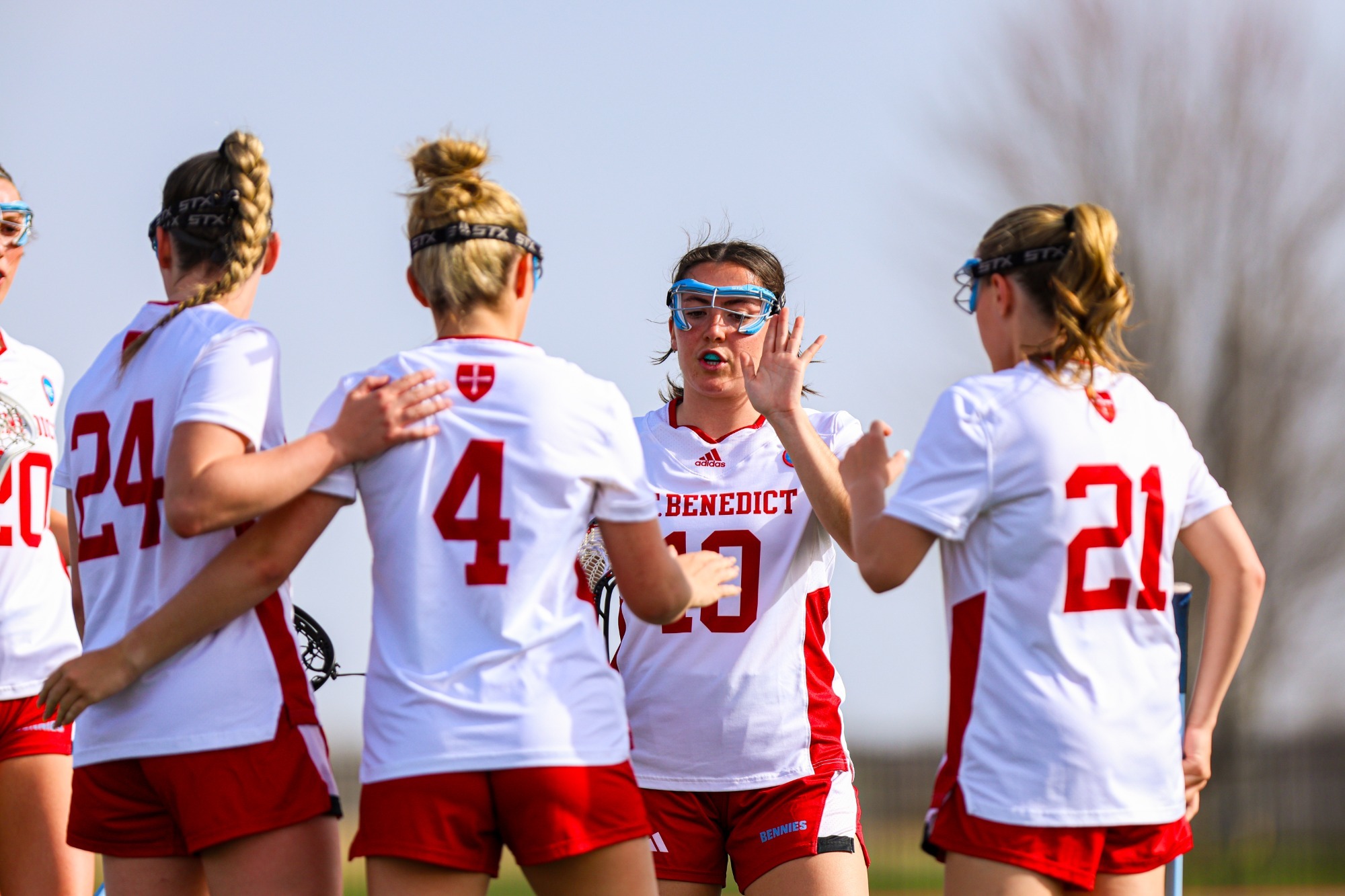 CSB lacrosse celebrates - Tess Cavanaugh