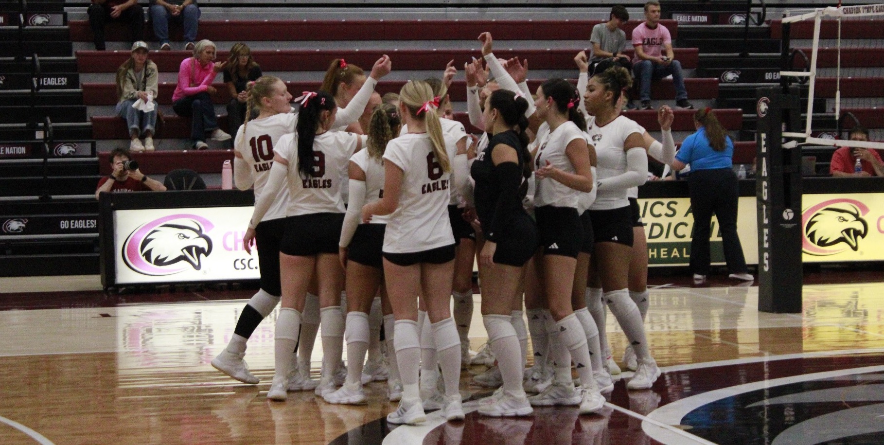 Volleyball Team Huddle vs. ASU