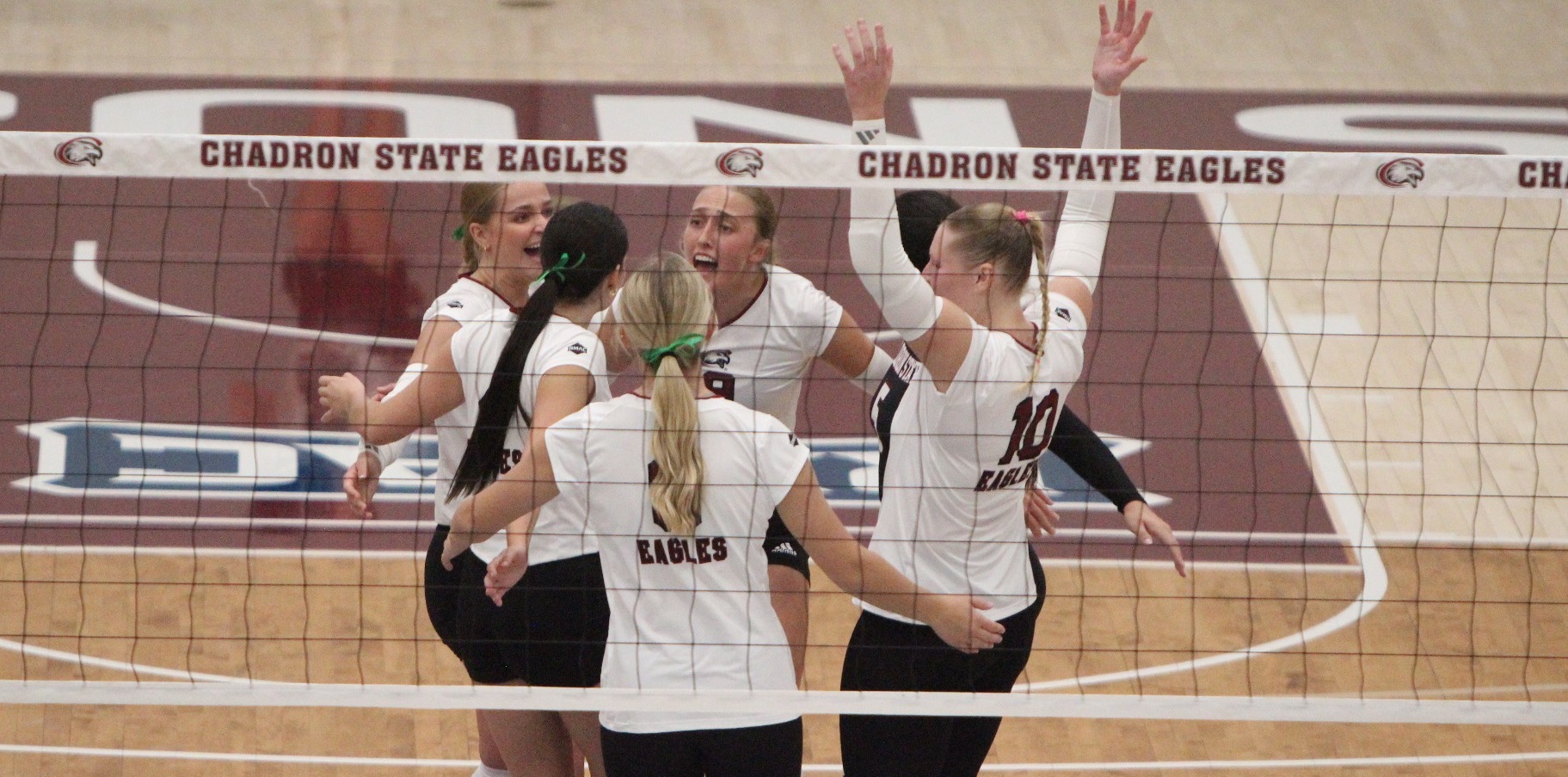 Volleyball celebration vs. BHSU