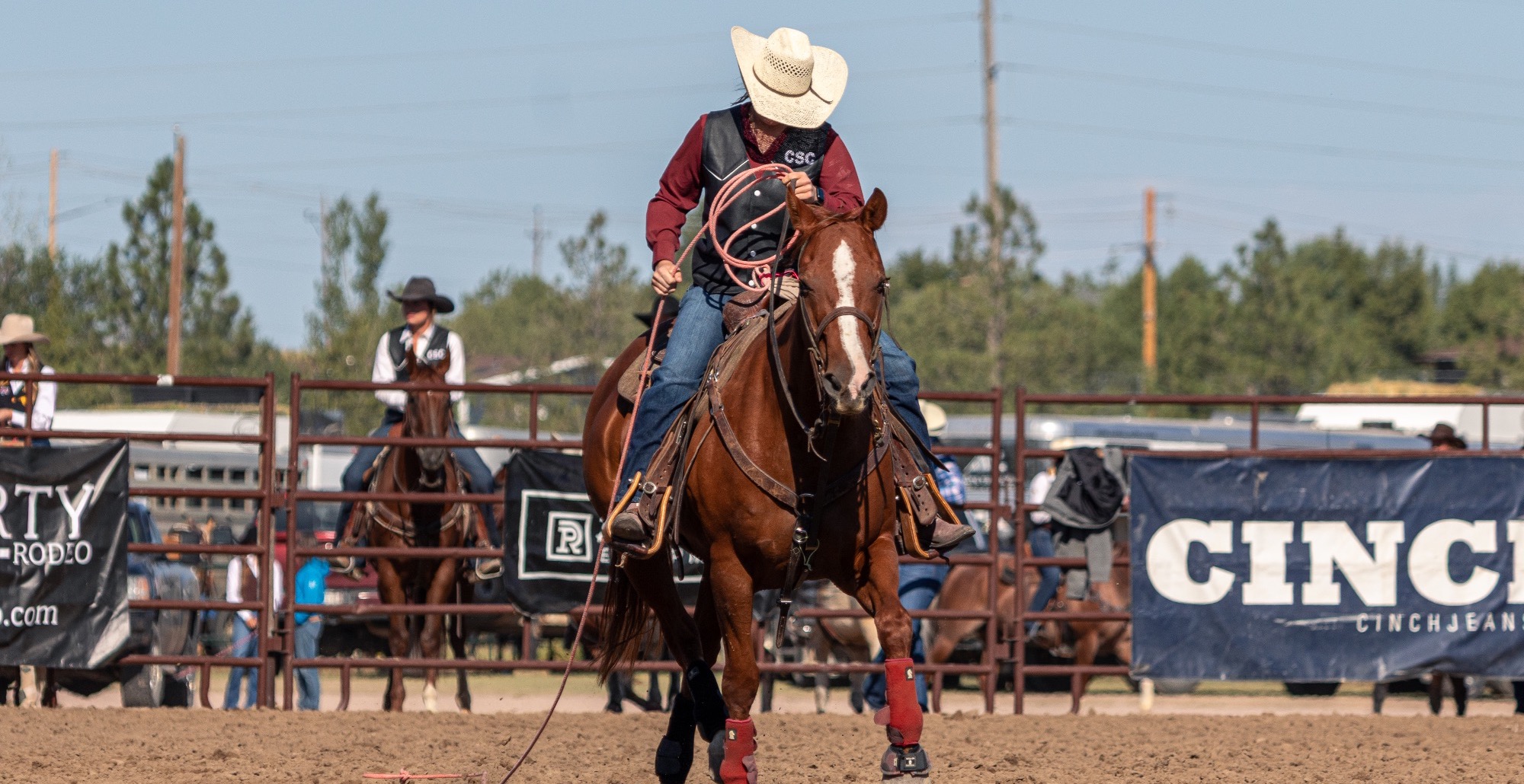 Horseback rider at Chadron rodeo