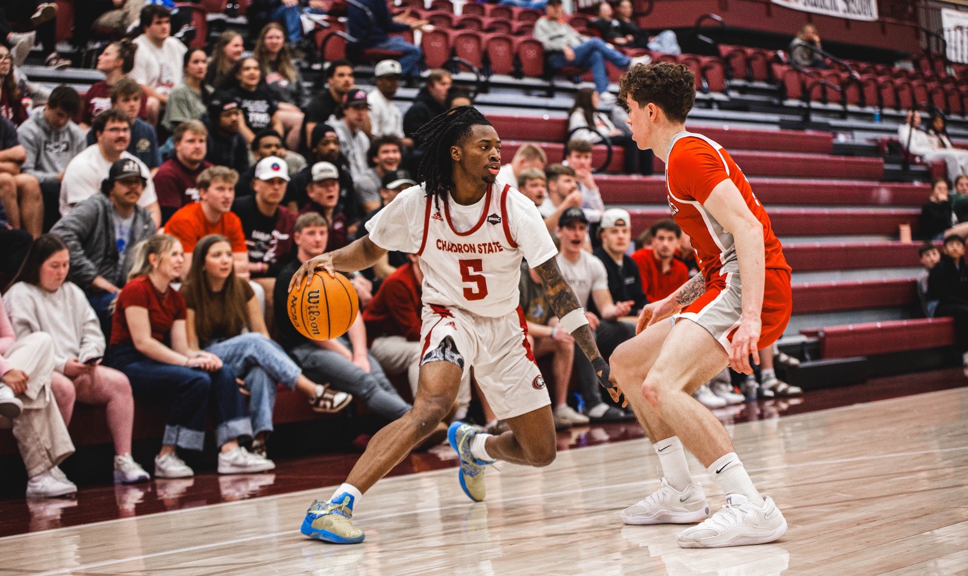 Zach Smith dribbling vs. Western Colorado
