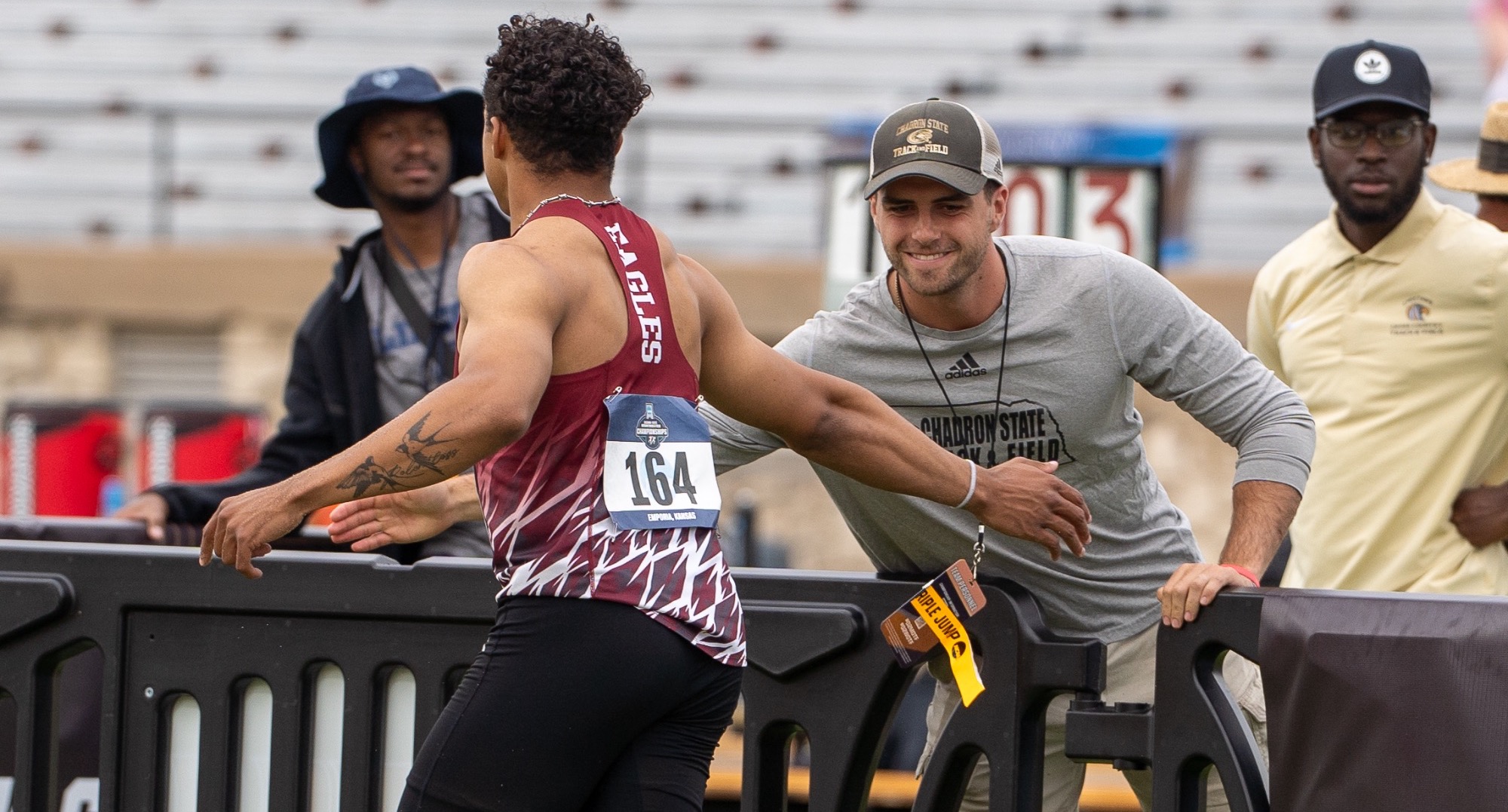 Creighton Trembly with Chayton Bynes at NCAA Nationals