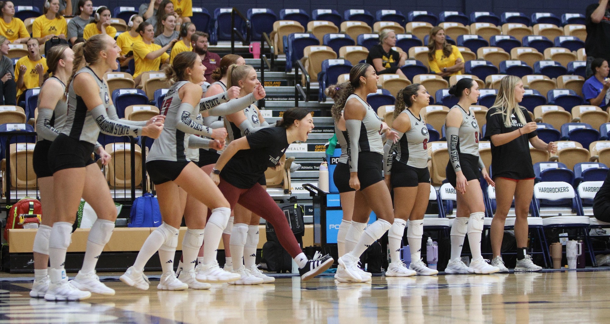 VB bench reaction after a point vs. Lake Superior State