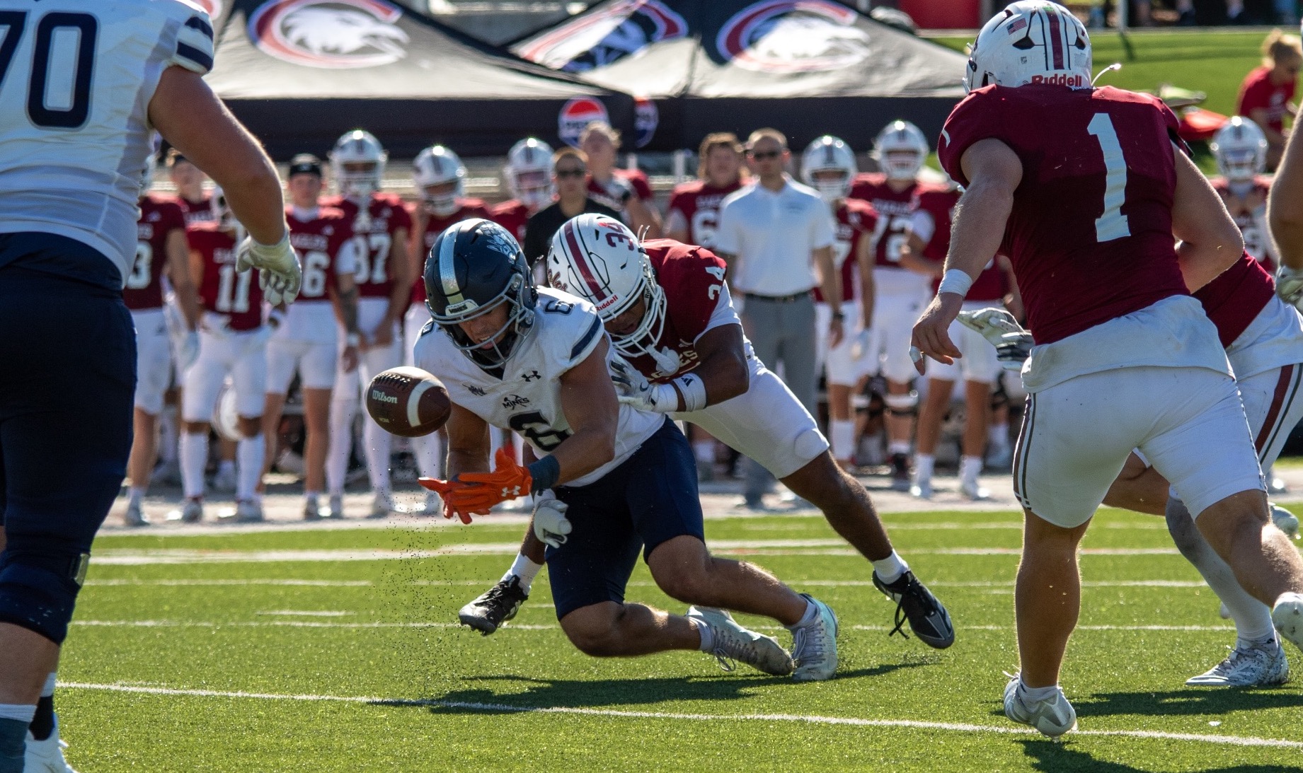 Jaydin Jackson breaks up a pass vs. Mines