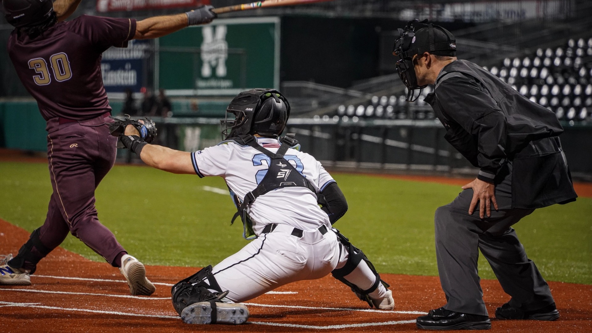 Ryan Ortega catching vs. STAC (Mar. 26, 2026)