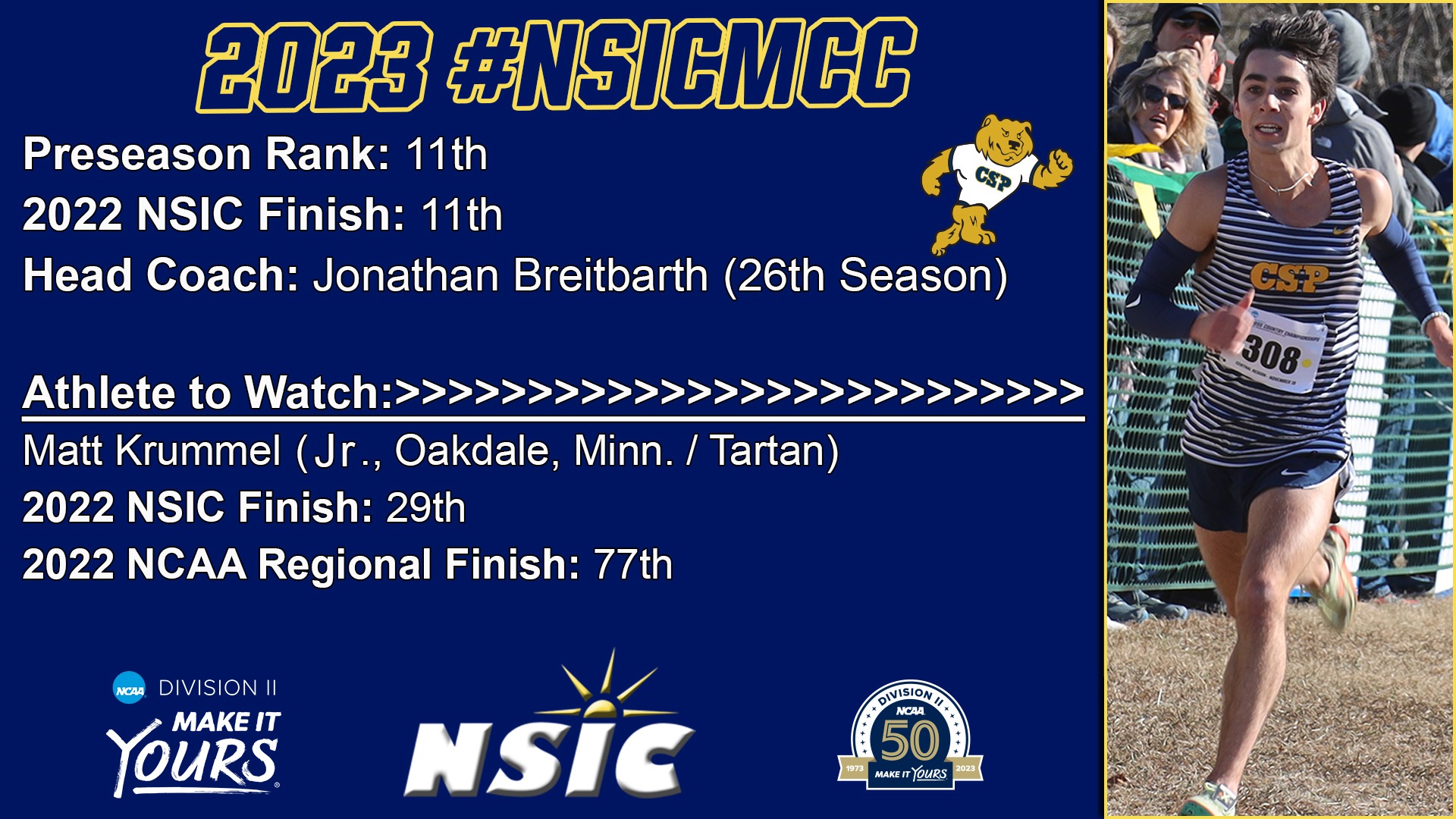 NSIC Men's Cross Country Preseason Poll