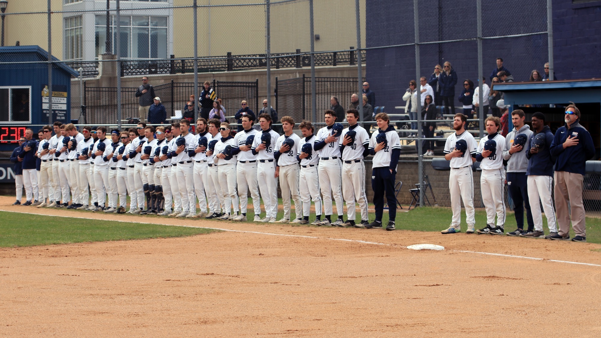 2025 baseball team pregame vs Augustana