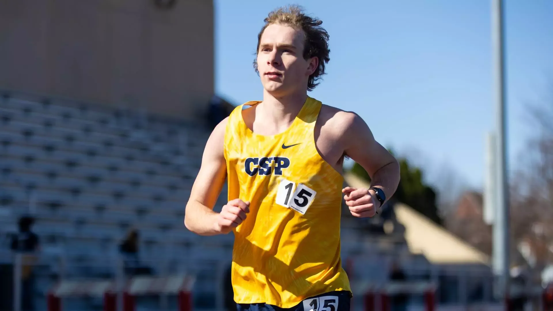 Josh Krummel competes at the 2025 Hamline Invite