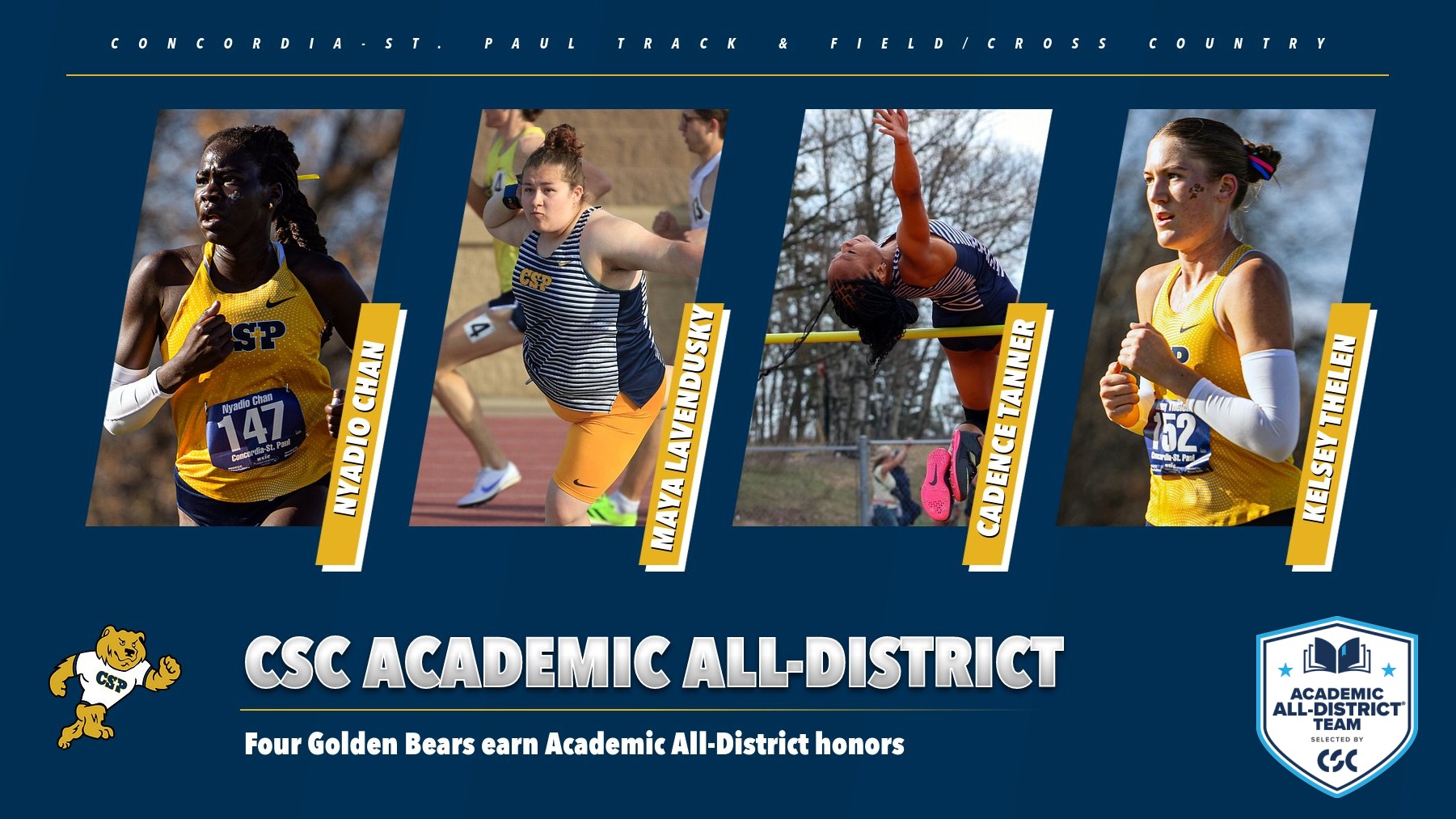 2024-25 CSC All-district women's tf/cc graphic