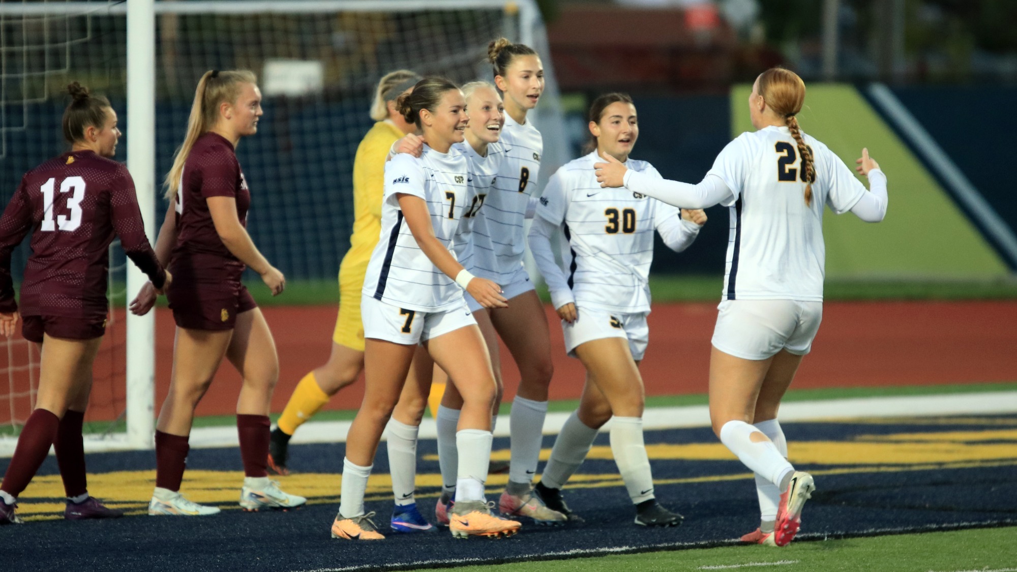 2026 soccer team celebration vs UMD