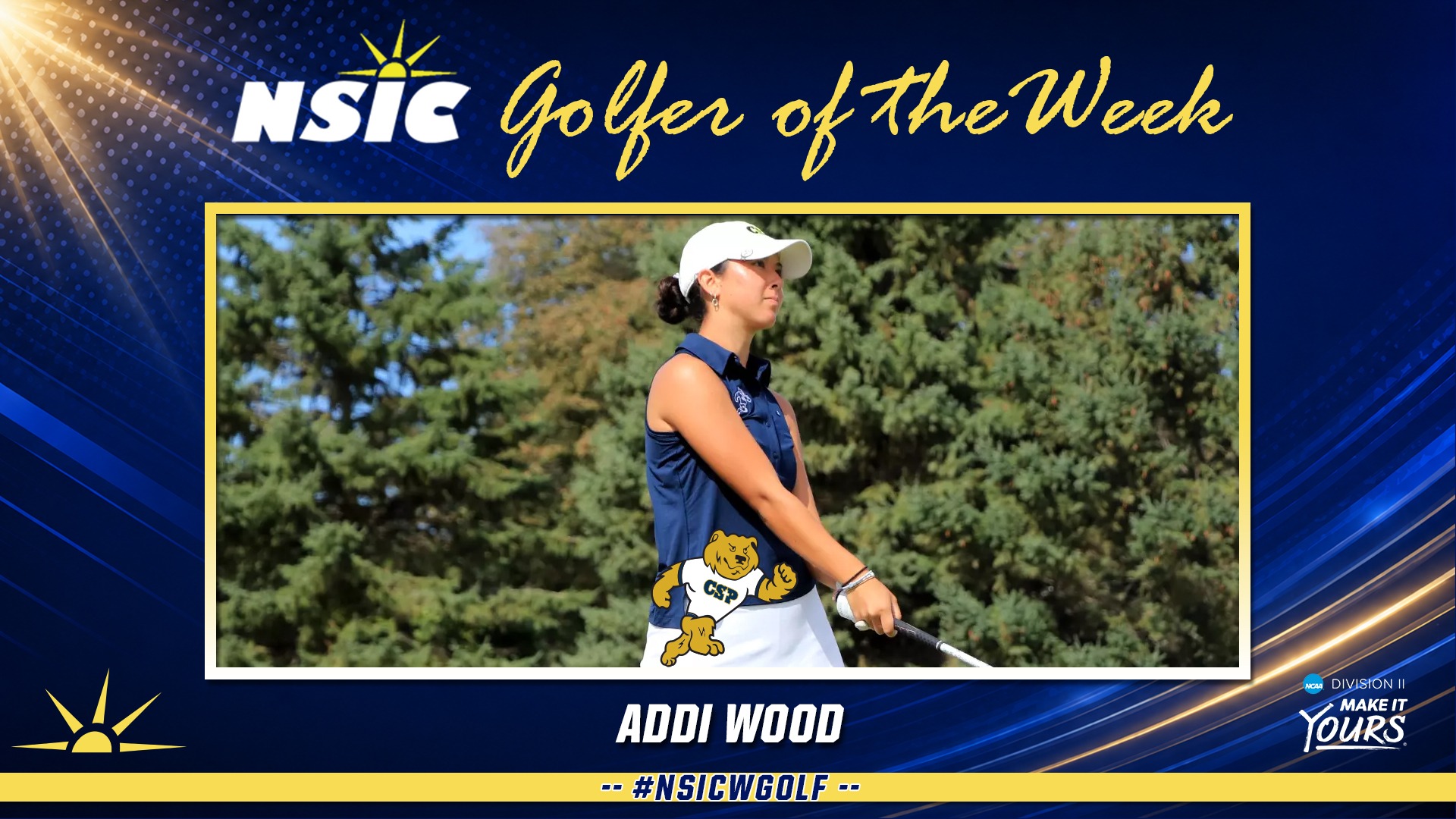 2026-27 women's golf Addi Wood AOTW 10/21 