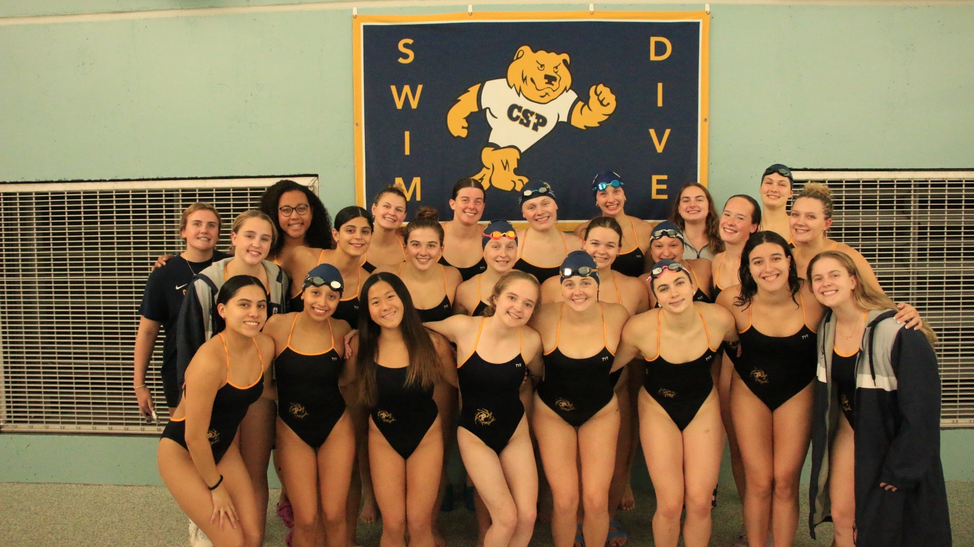 SWIM team phot vs. MSU Moorhead