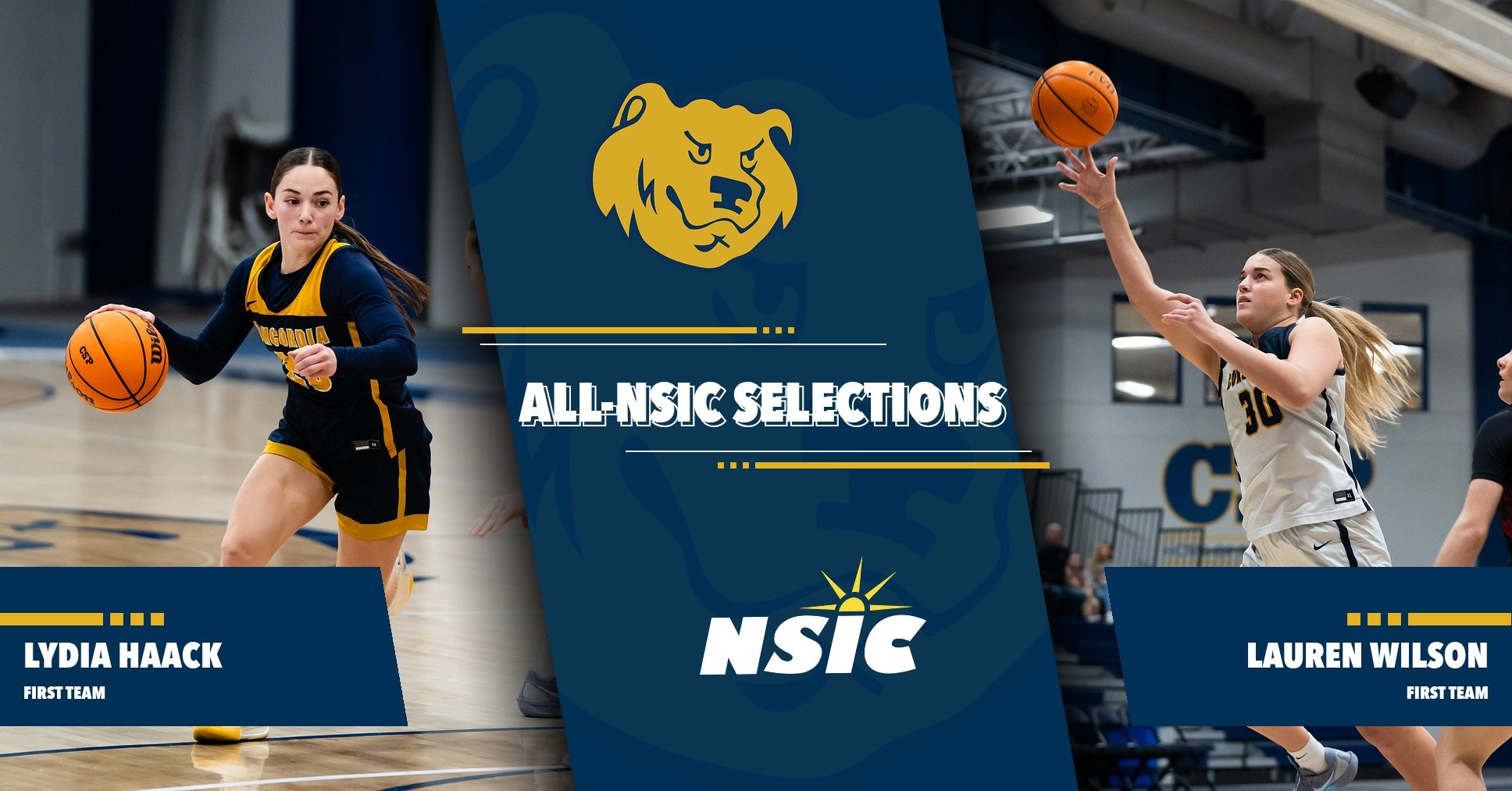 2025-26 women's basketball All-NSIC graphic