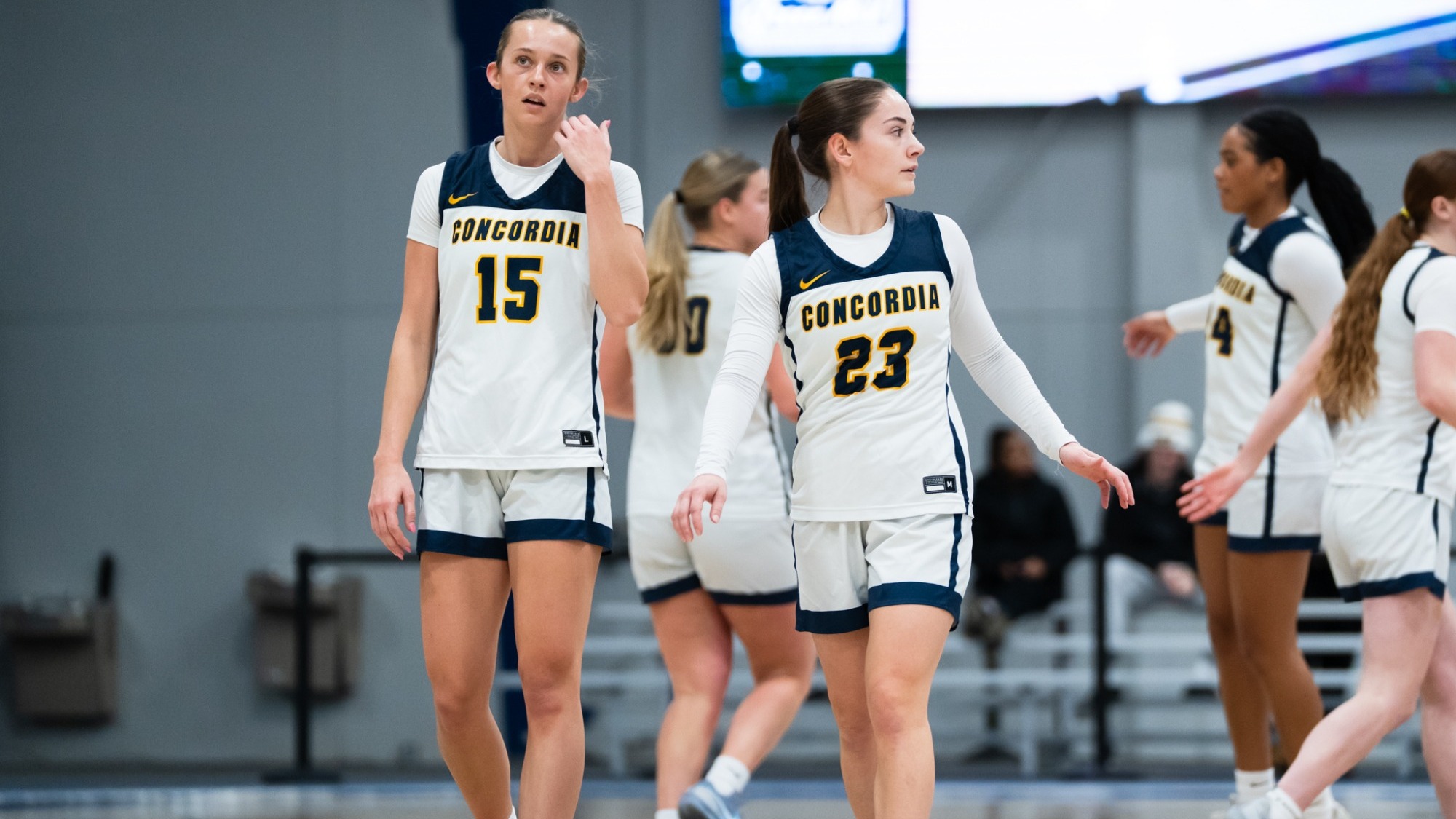 Women's basketball team photo 2025-26 v. Minot