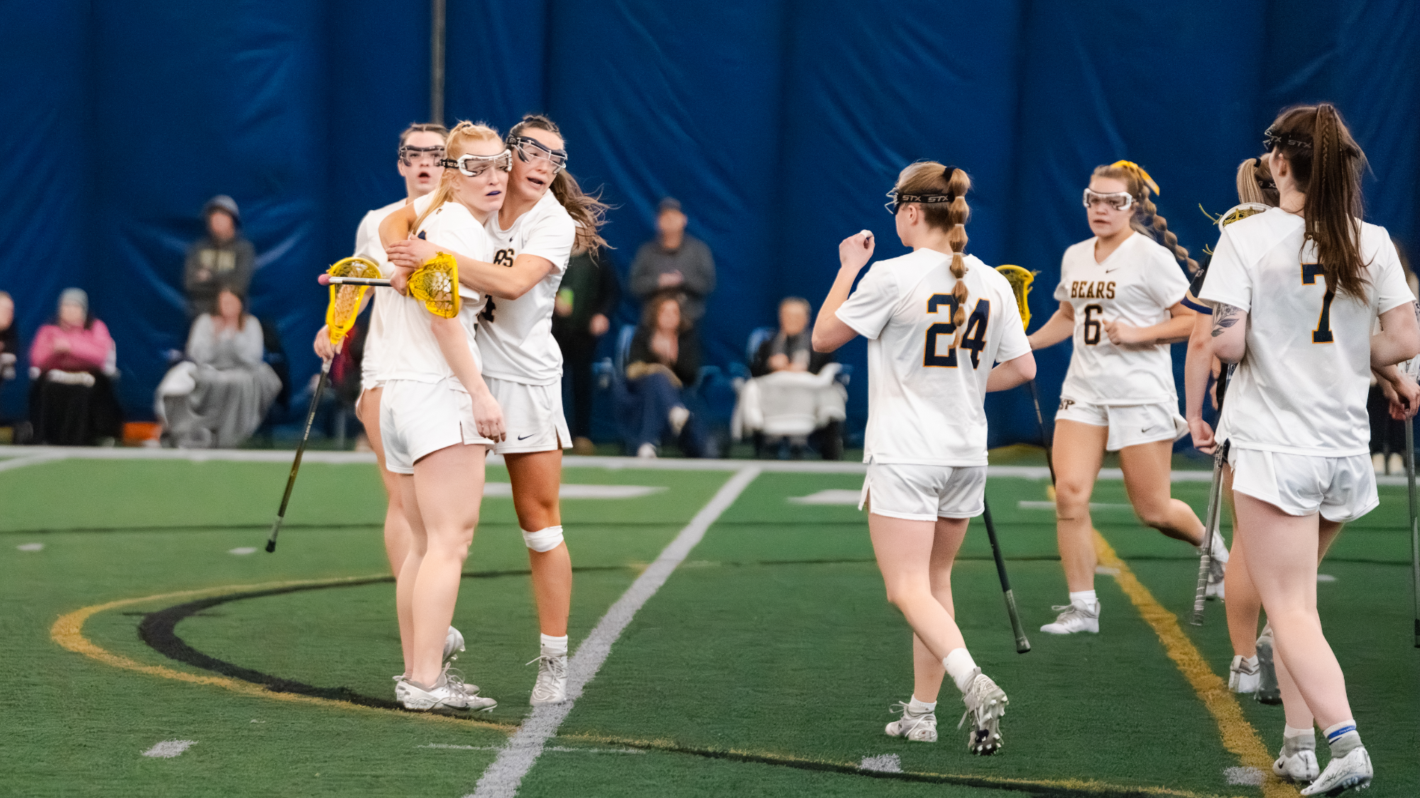 Lax Shelby Marik and Susie Monson celebration vs DU 4/12