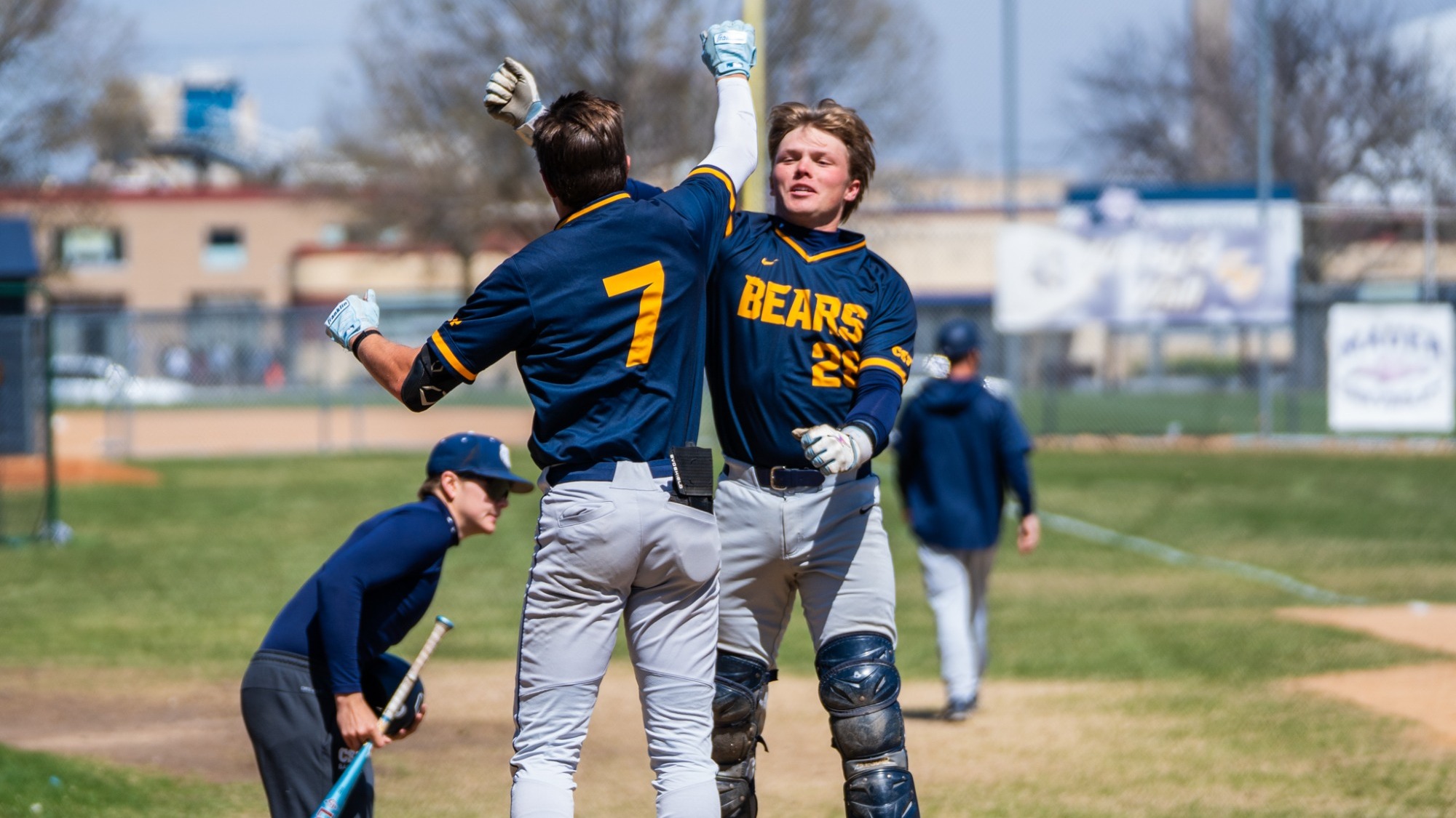 Chase McQuade and Eric Berg HR celebration against NSU 2026
