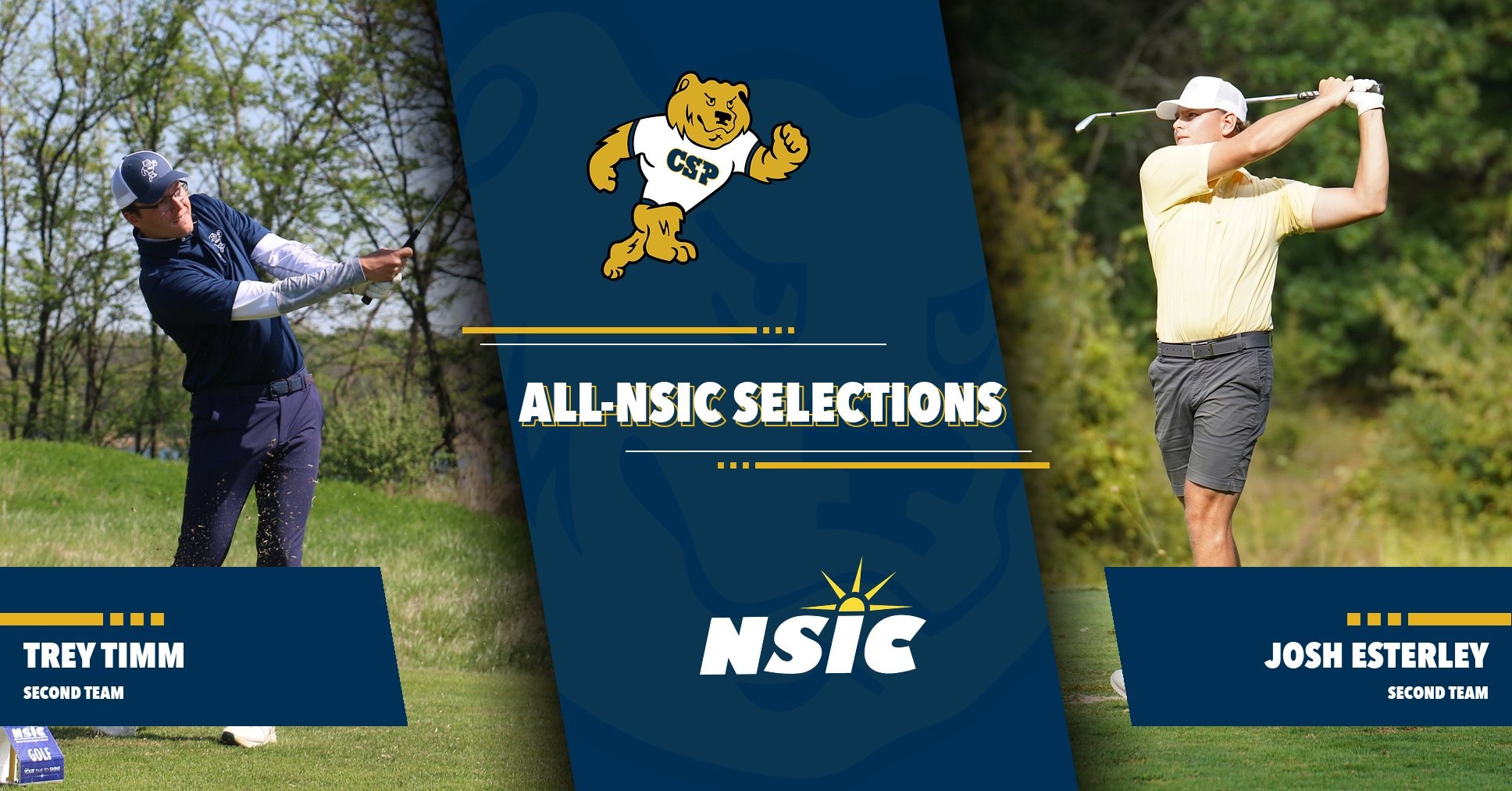 2025-26 men's golf All-NSIC graphic