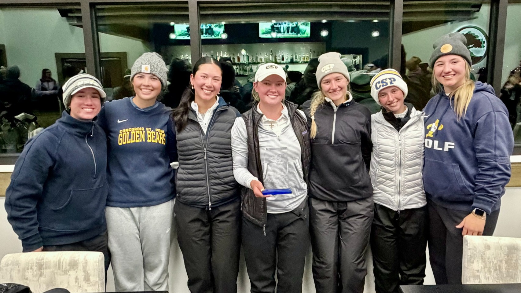 2025-26 women's golf team photo at Augustana Invitational 