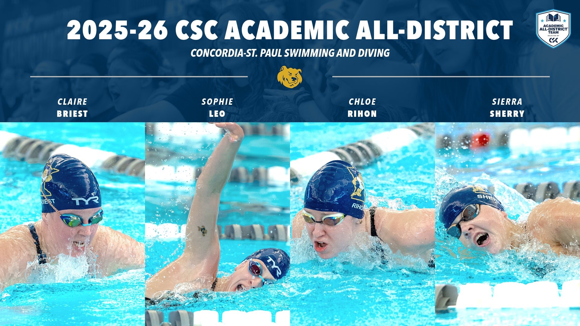 2025-26 CSC All-District Swim and Dive
