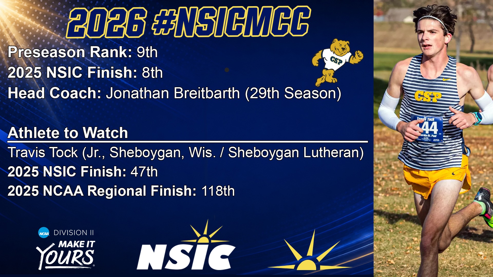 2026 NSIC men's cross country preseason poll