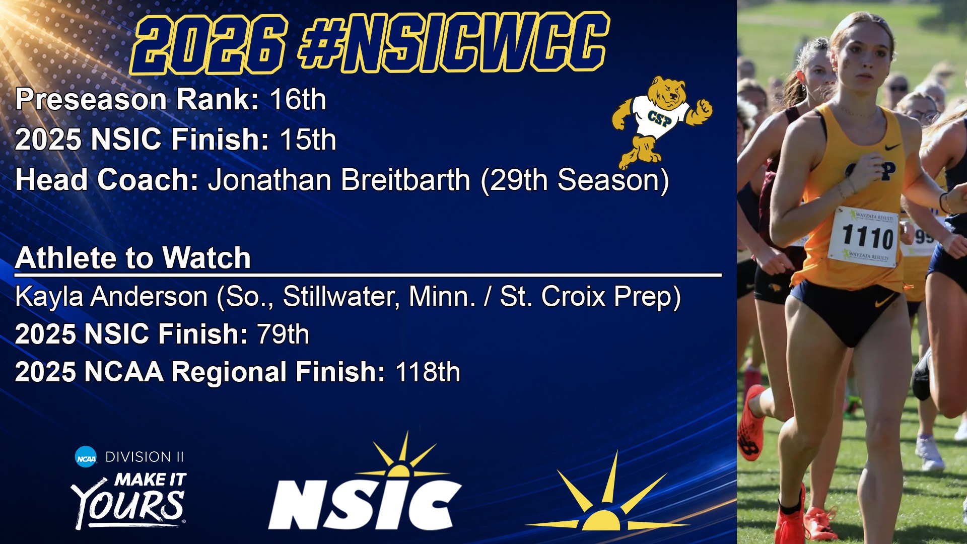 2026 NSIC women's cross country preseason poll