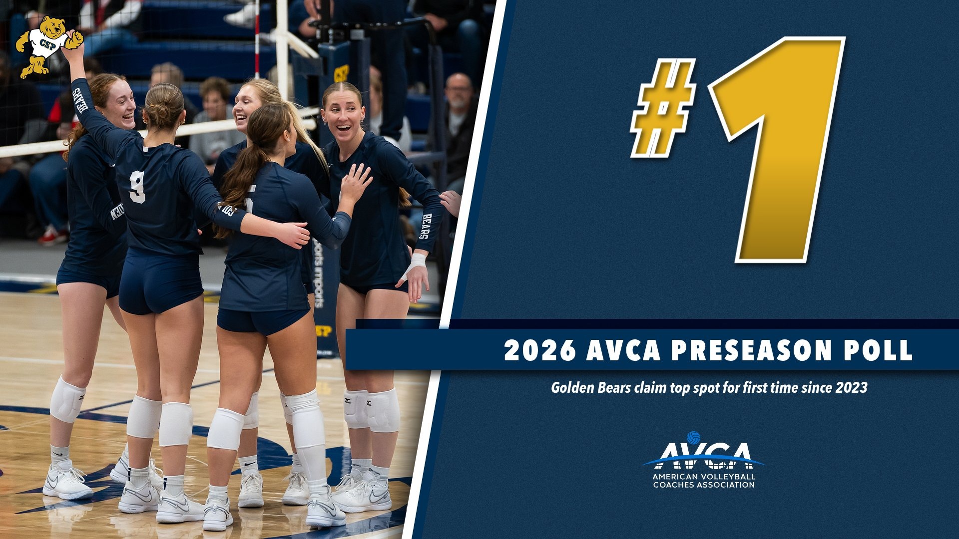 2026 AVCA VB preseason poll graphic