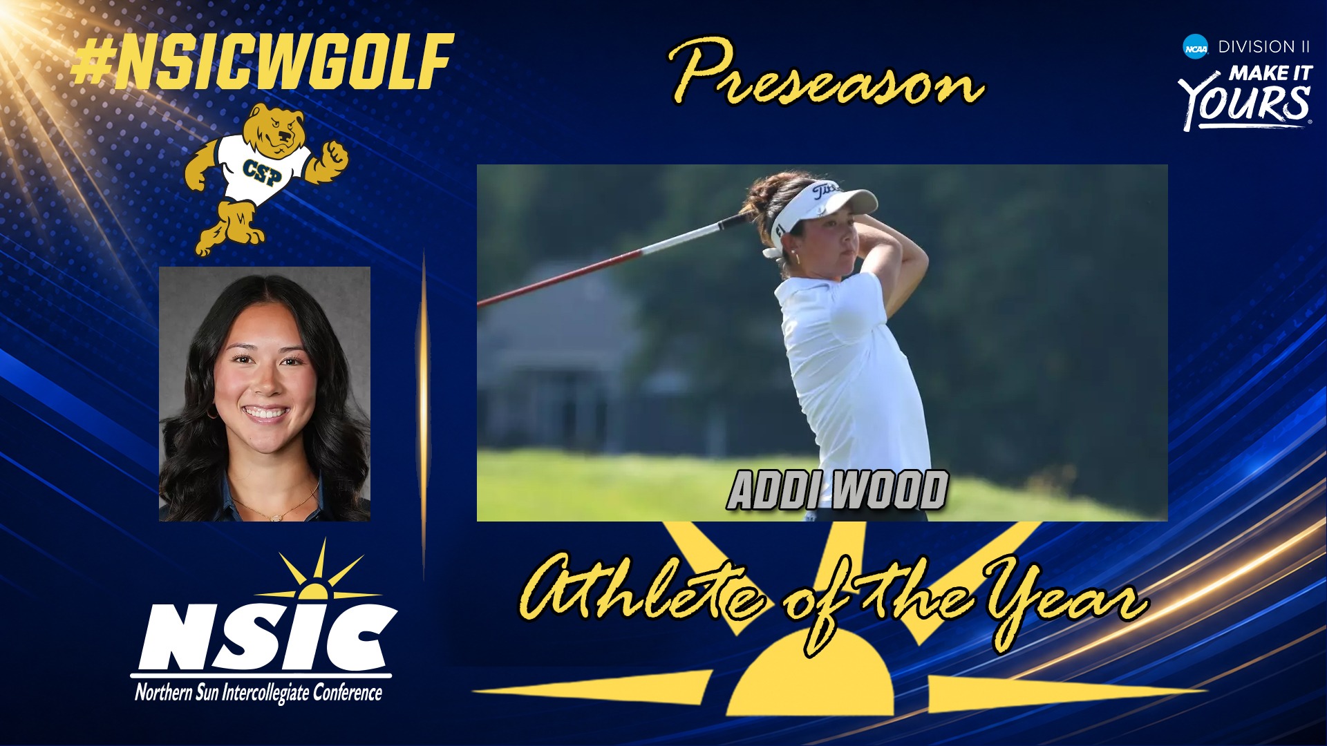 2026-27 women's golf preseason poll graphic