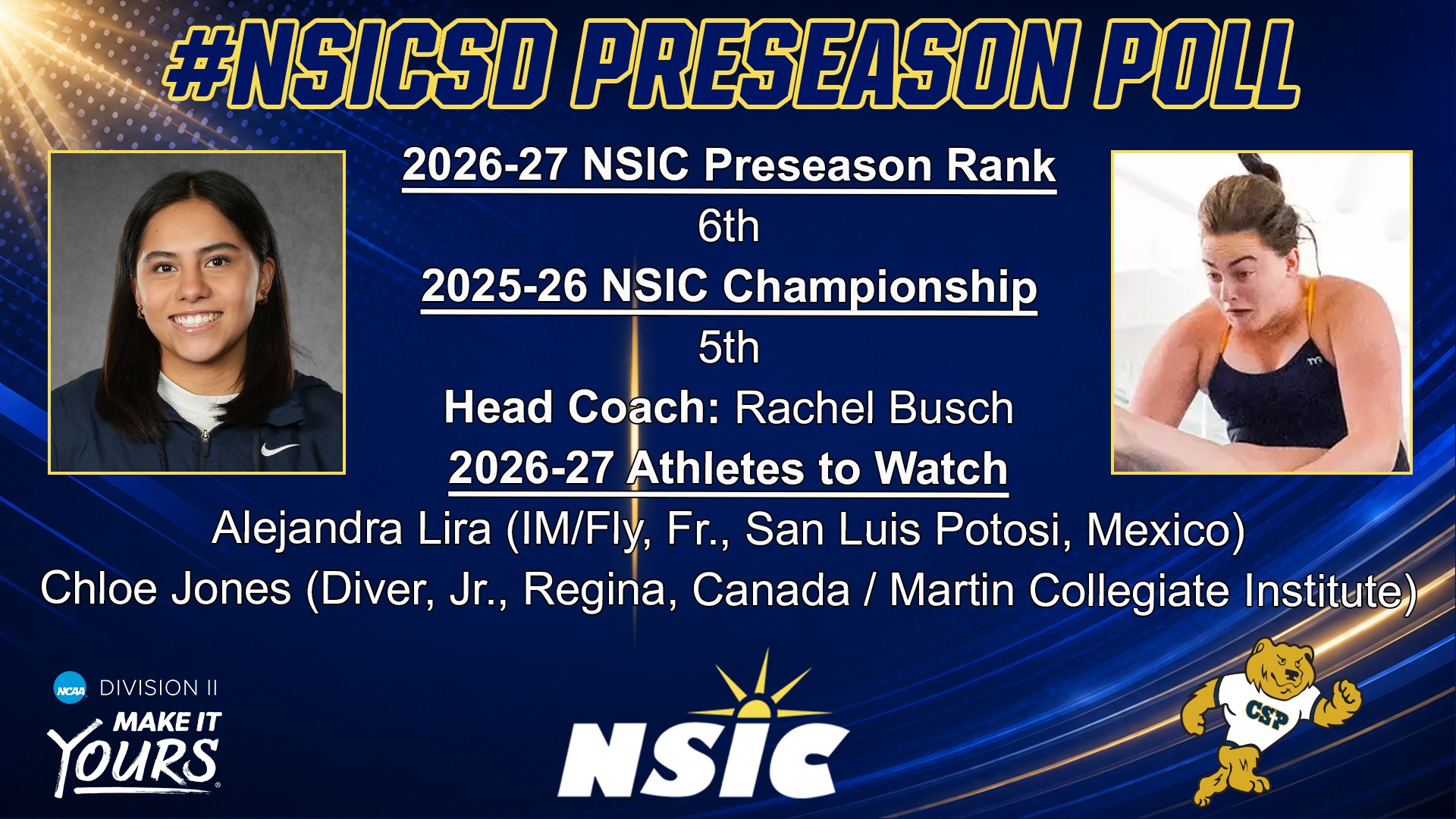 NSIC Swimming & Diving Preseason Poll