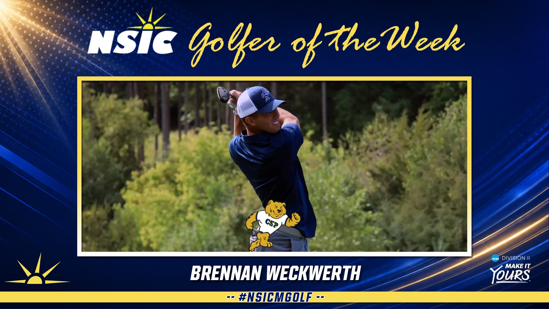 2026-27 men's golf NSIC ATOW Weckwerth week3