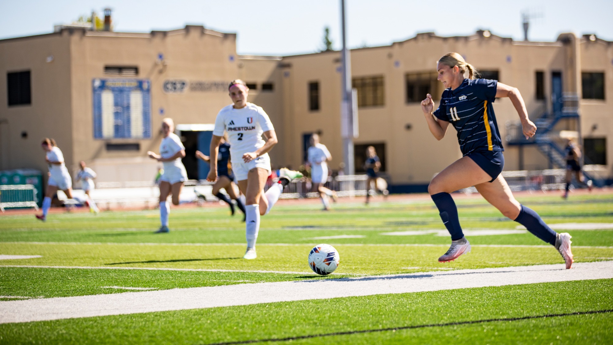 SAINT PAUL, MINNESOTA - SEPTEMBER 13: Soccer match between Concordia University, Saint Paul Bears and University of Jamestown, North Dakota at Sea Foam Stadium on September 13, 2026 in Saint Paul, Minnesota.