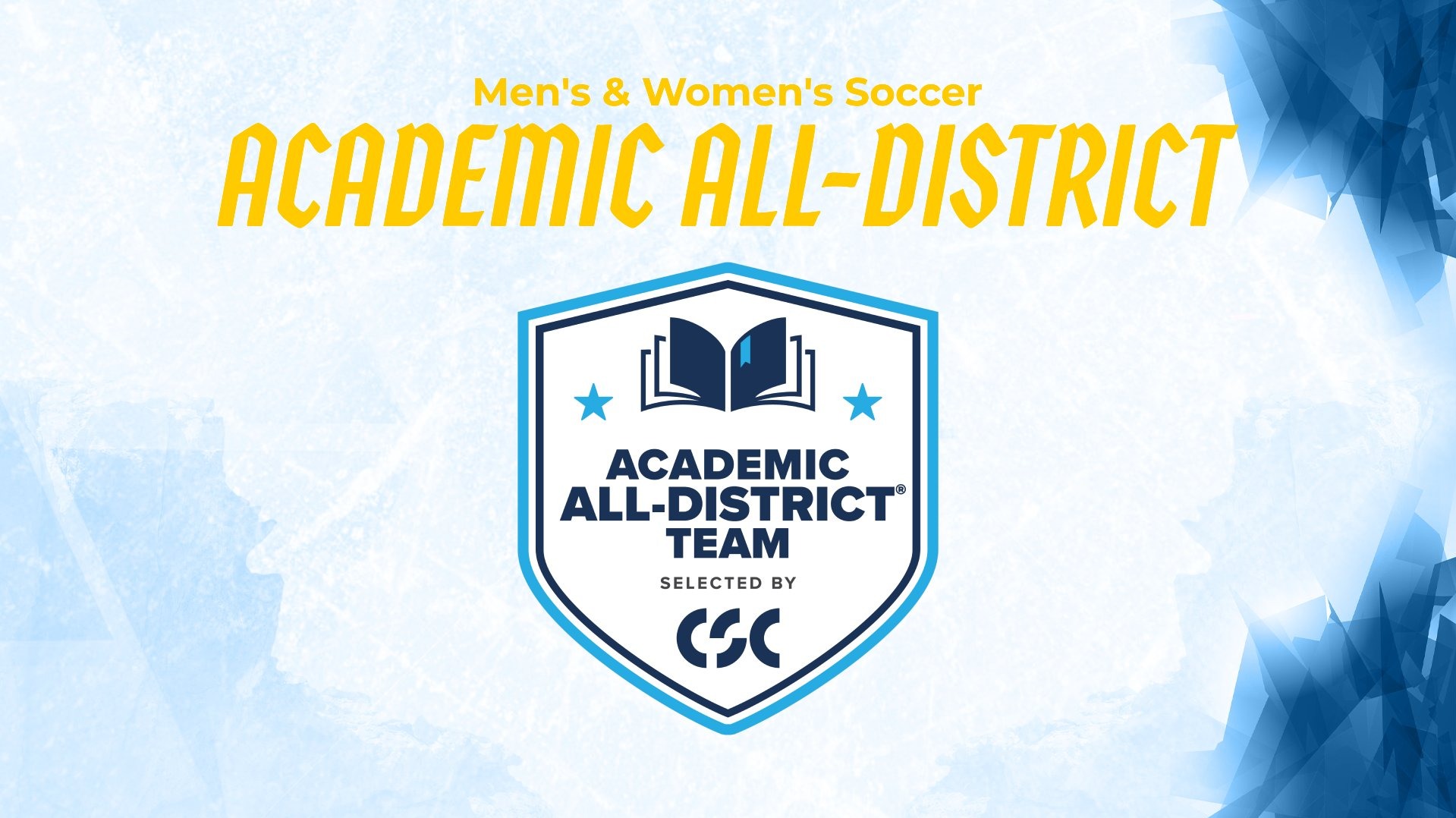 Men's & Women's Soccer Academic All-District