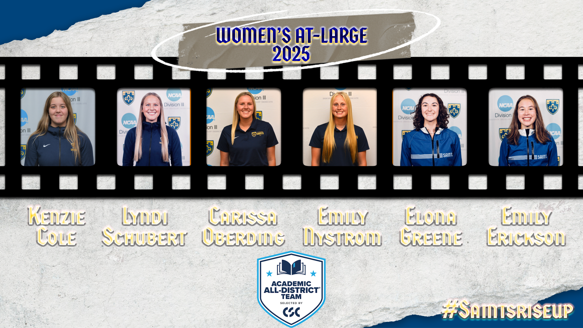 Women's At-Large CSC Academic All-District Team