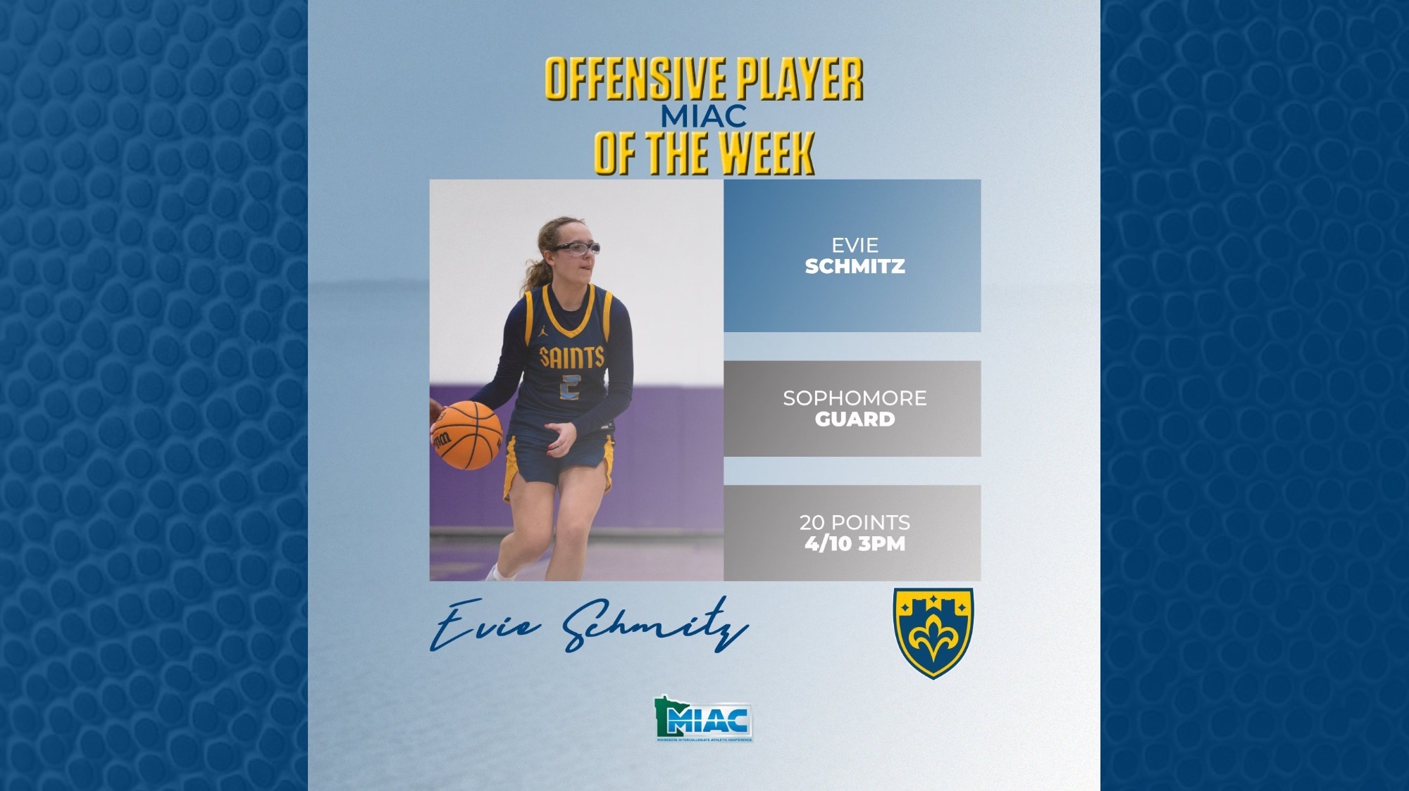Evie Schmitz Offensive Player of the Week