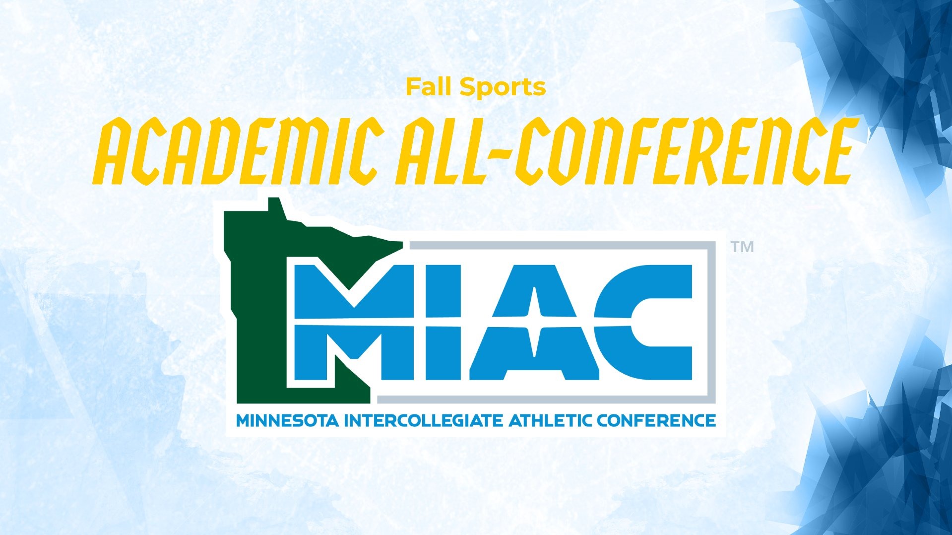 Fall Sports Academic All Conference