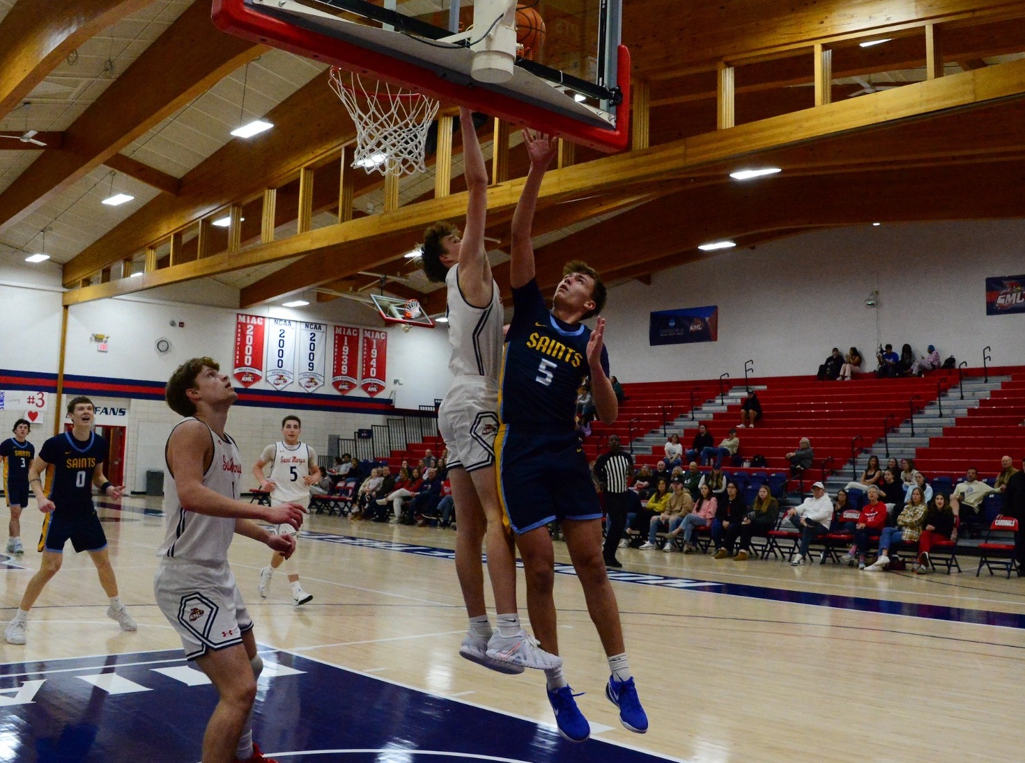 Men's Basketball drive at Saint Mary's