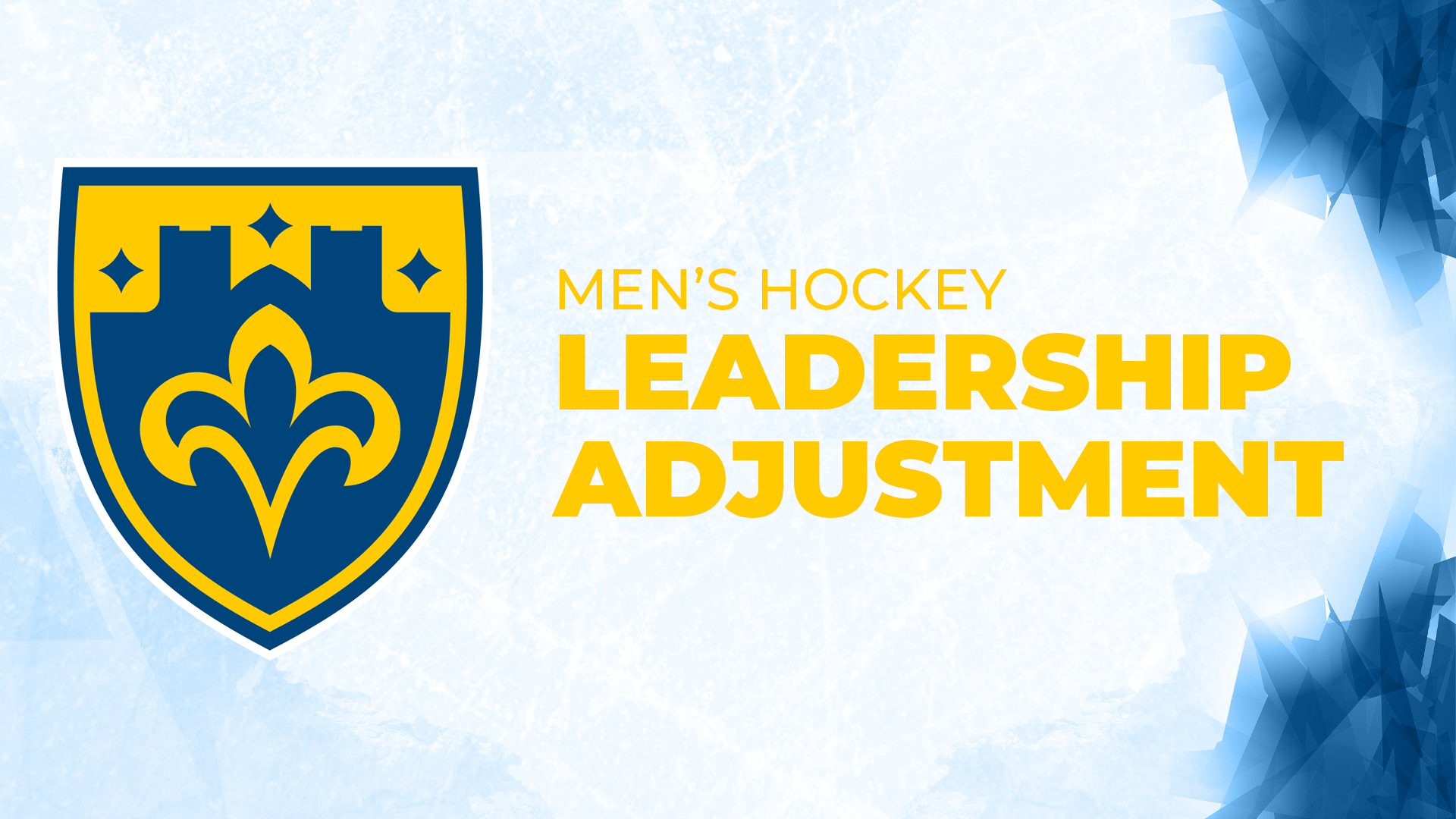 Men's Hockey Leadership Adjustment