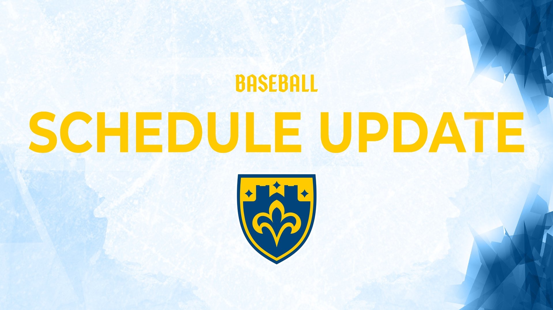 Baseball Schedule Update