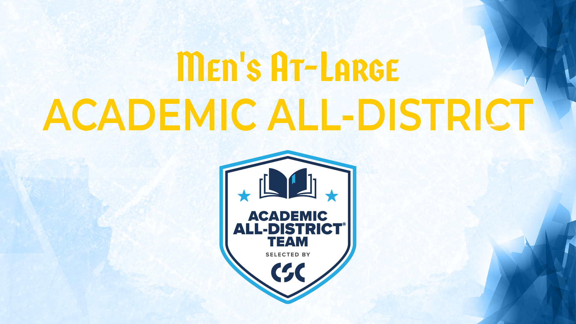 Men's Academic All-District CSC At-Large
