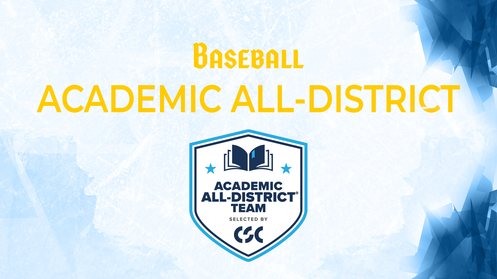 Baseball CSC Academic All-District