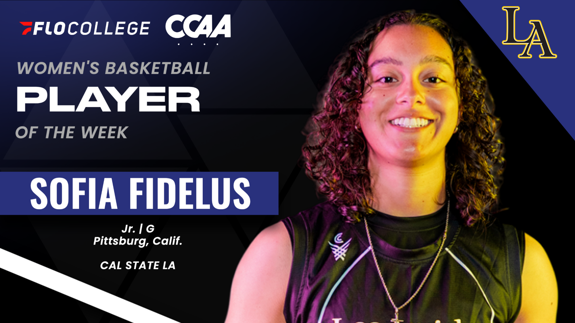 sofia fidelus player of the week graphic