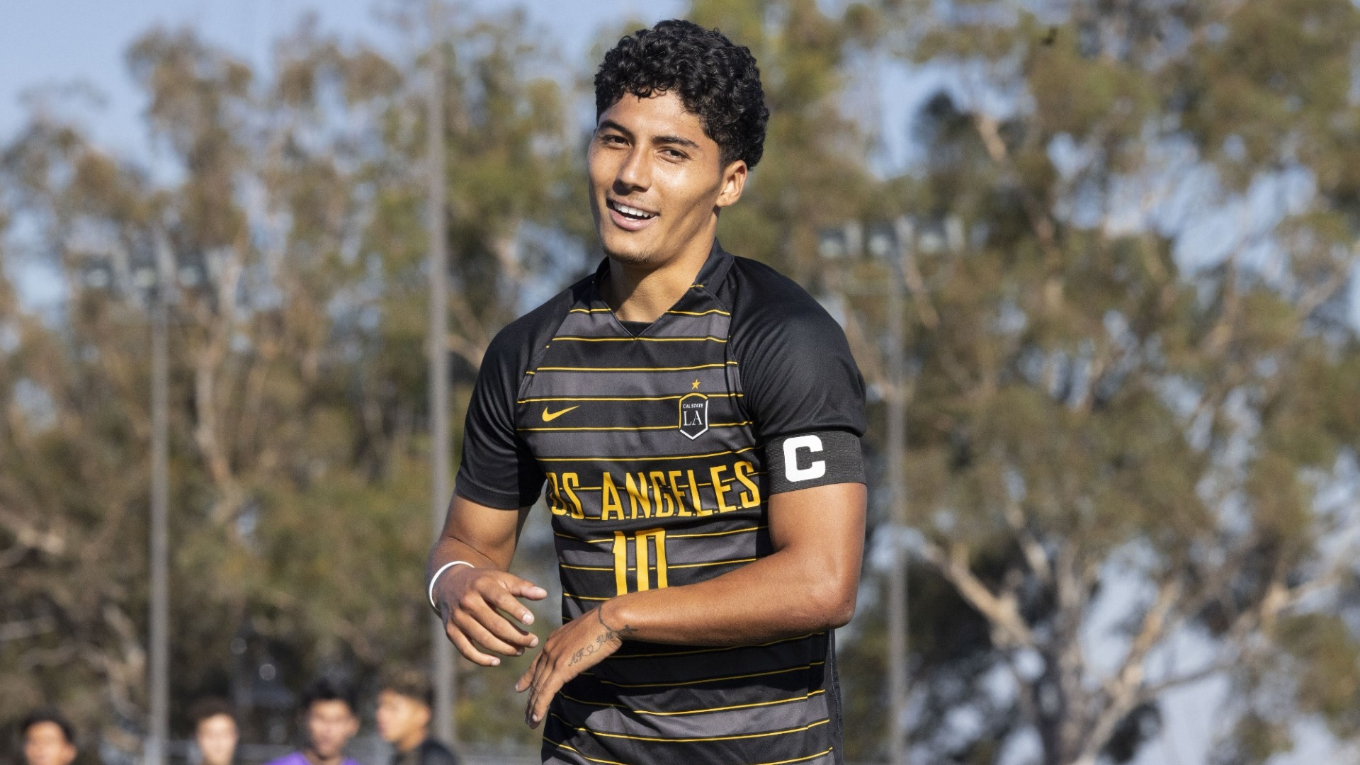 alex mendez reacts during a soccer game