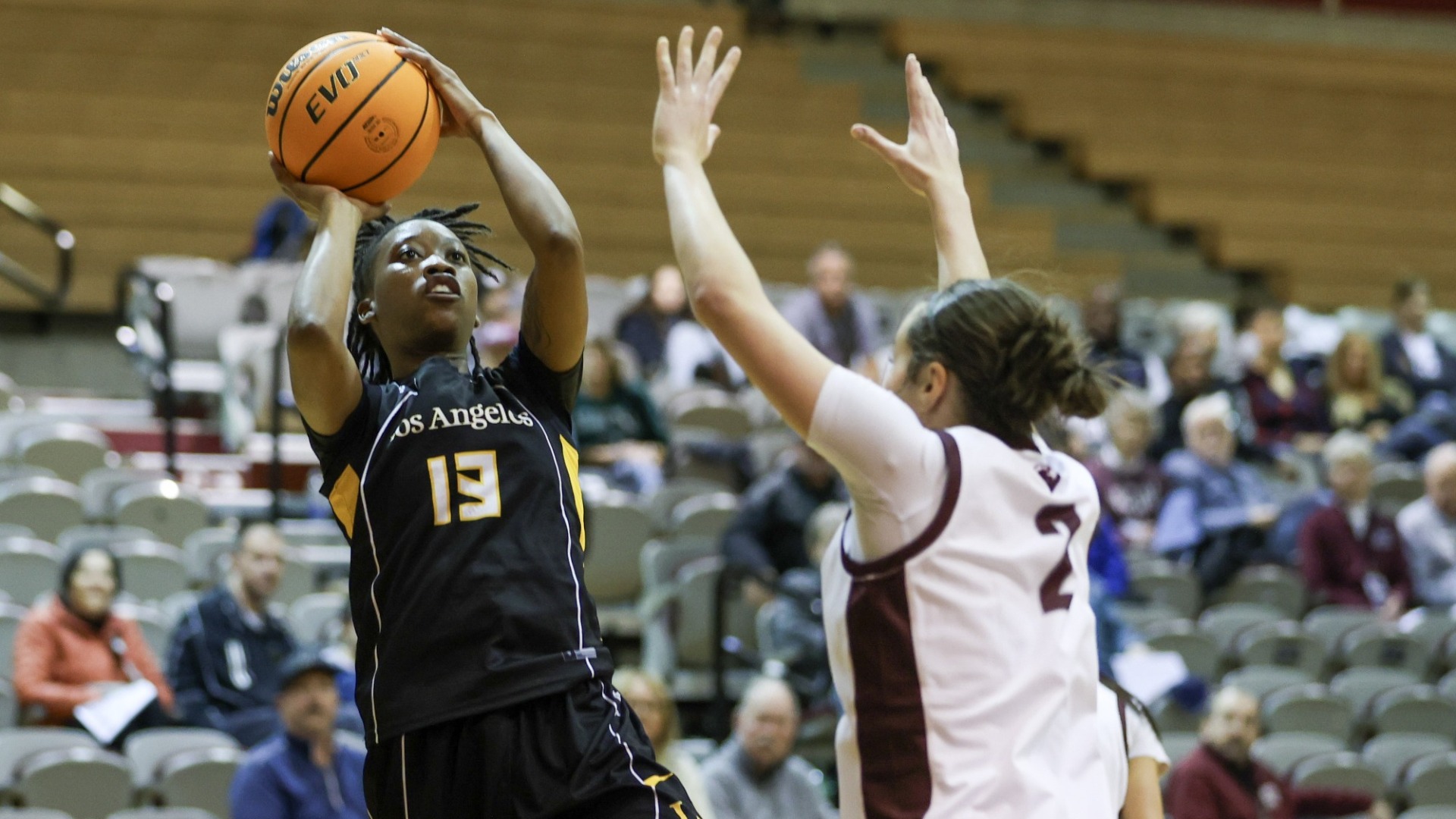 mariah blake goes up for a shot