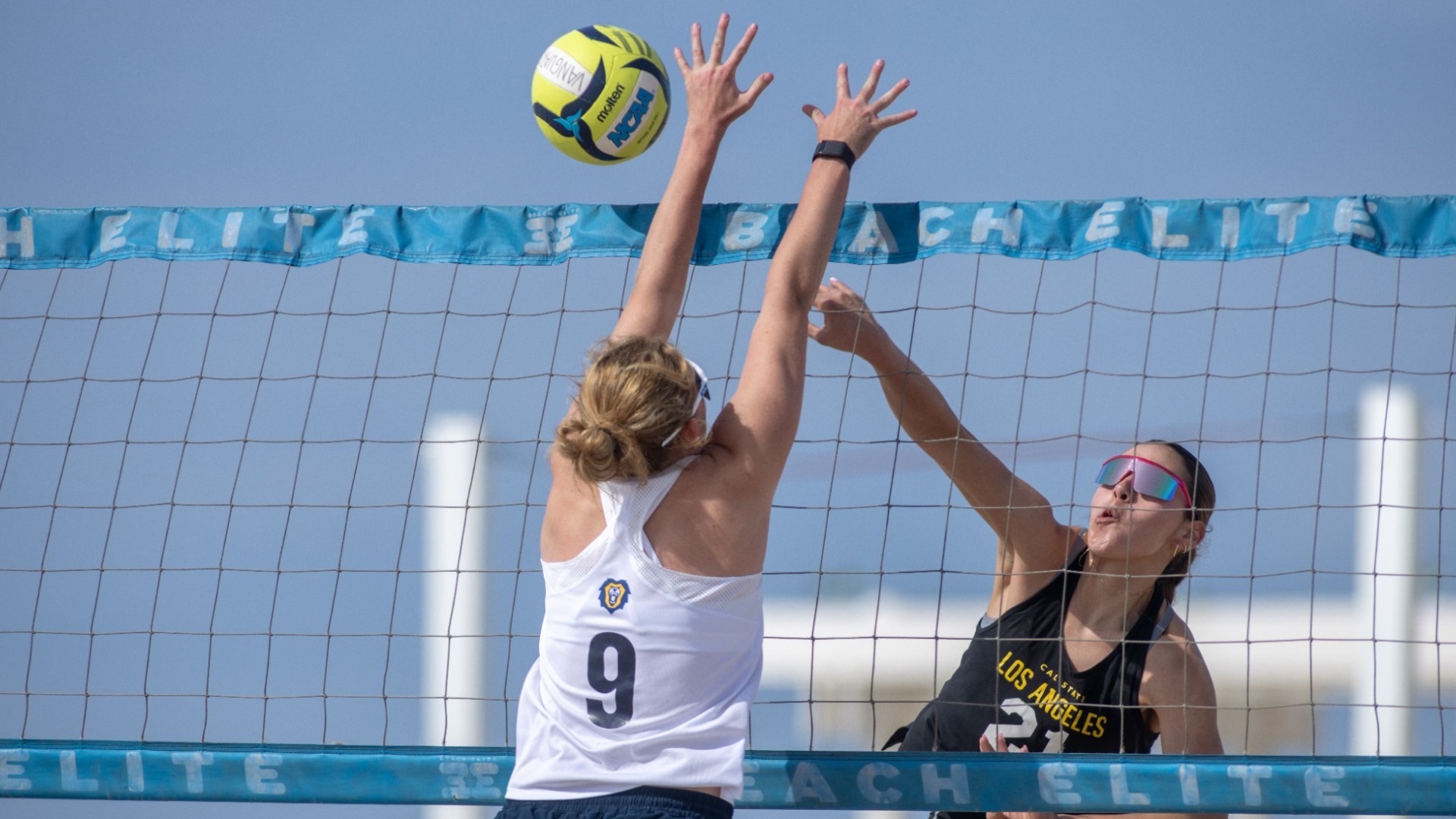 rebecca topete hits a shot at the beach