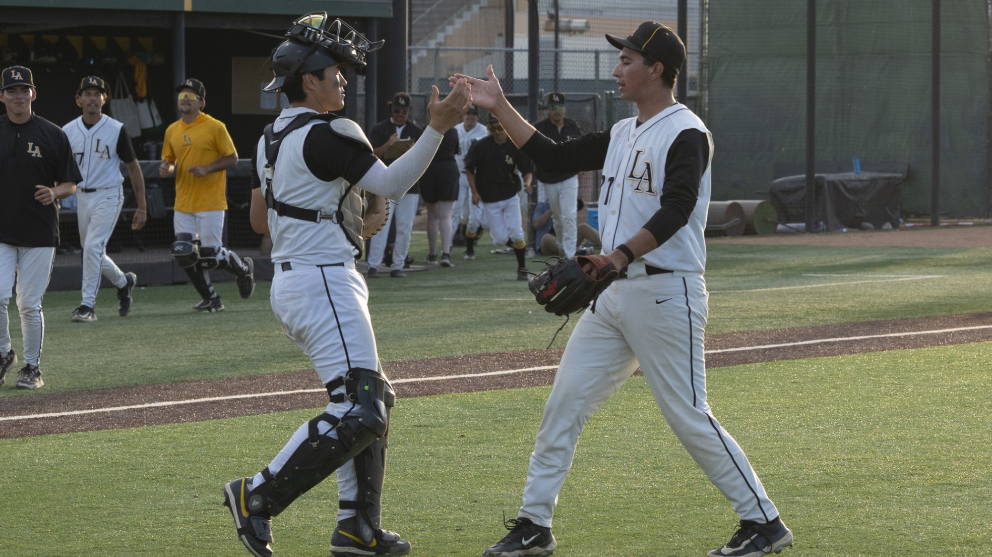 ben lee and jacob badillo celebrate a win over Chico