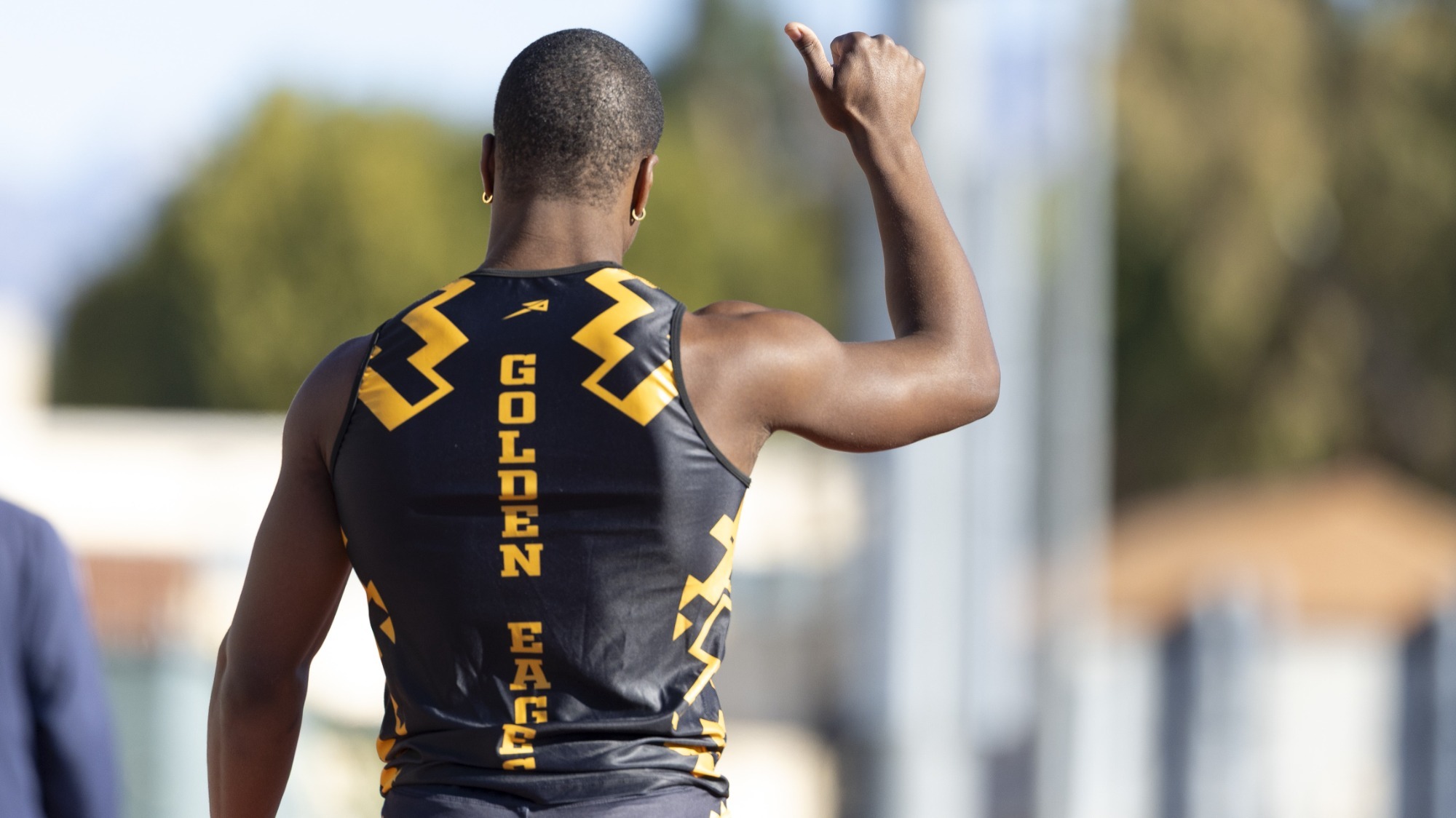 golden eagle jumper reps his team