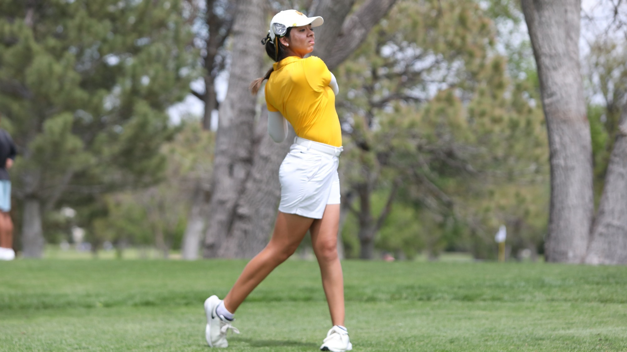 joshlyn ayala hits a shot at the NCAA West Regionals